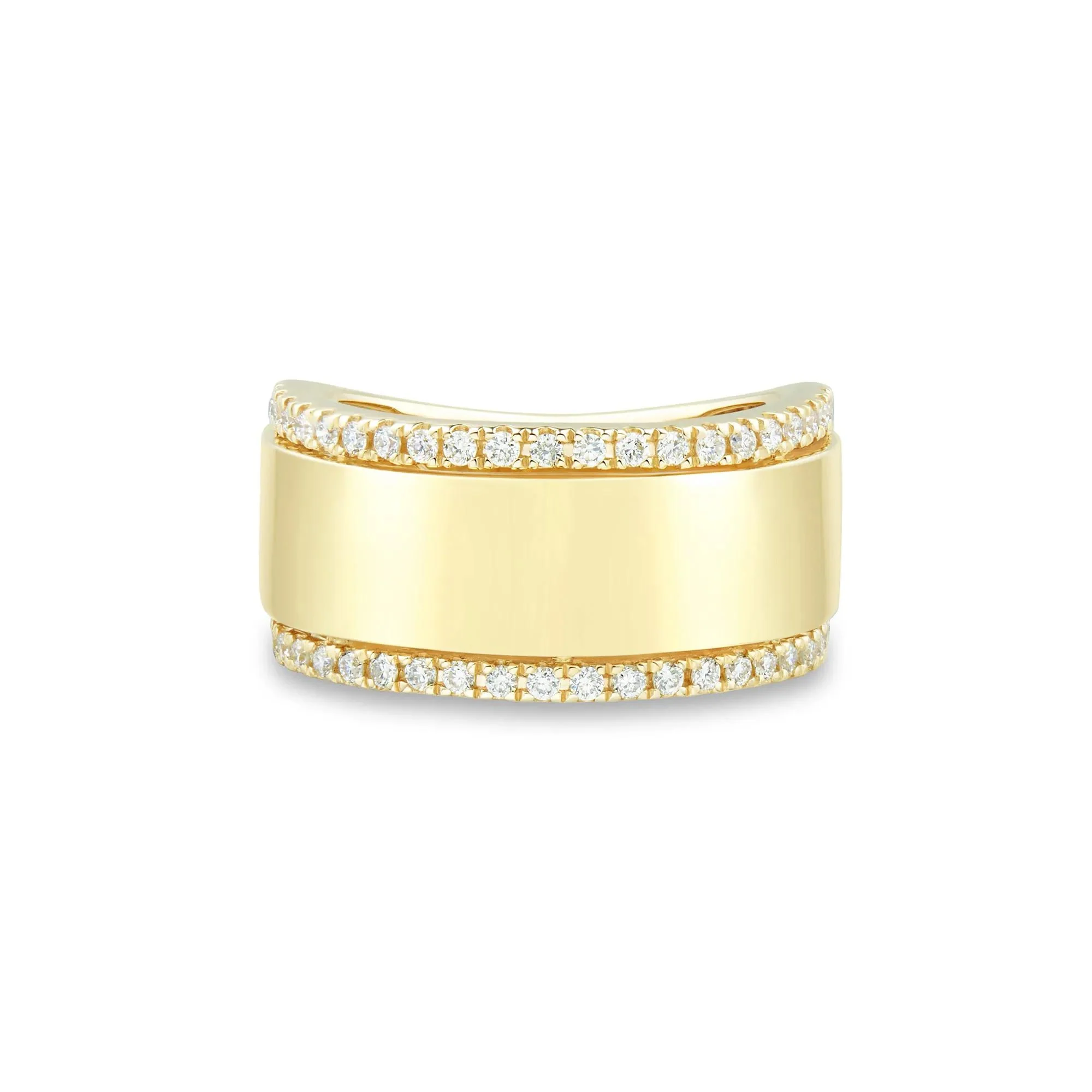 1/3 CT. Tw. Lab Grown Diamond High Polish Band Ring 10K Yellow Gold Round Brilliant Cut Size 8 2mm
