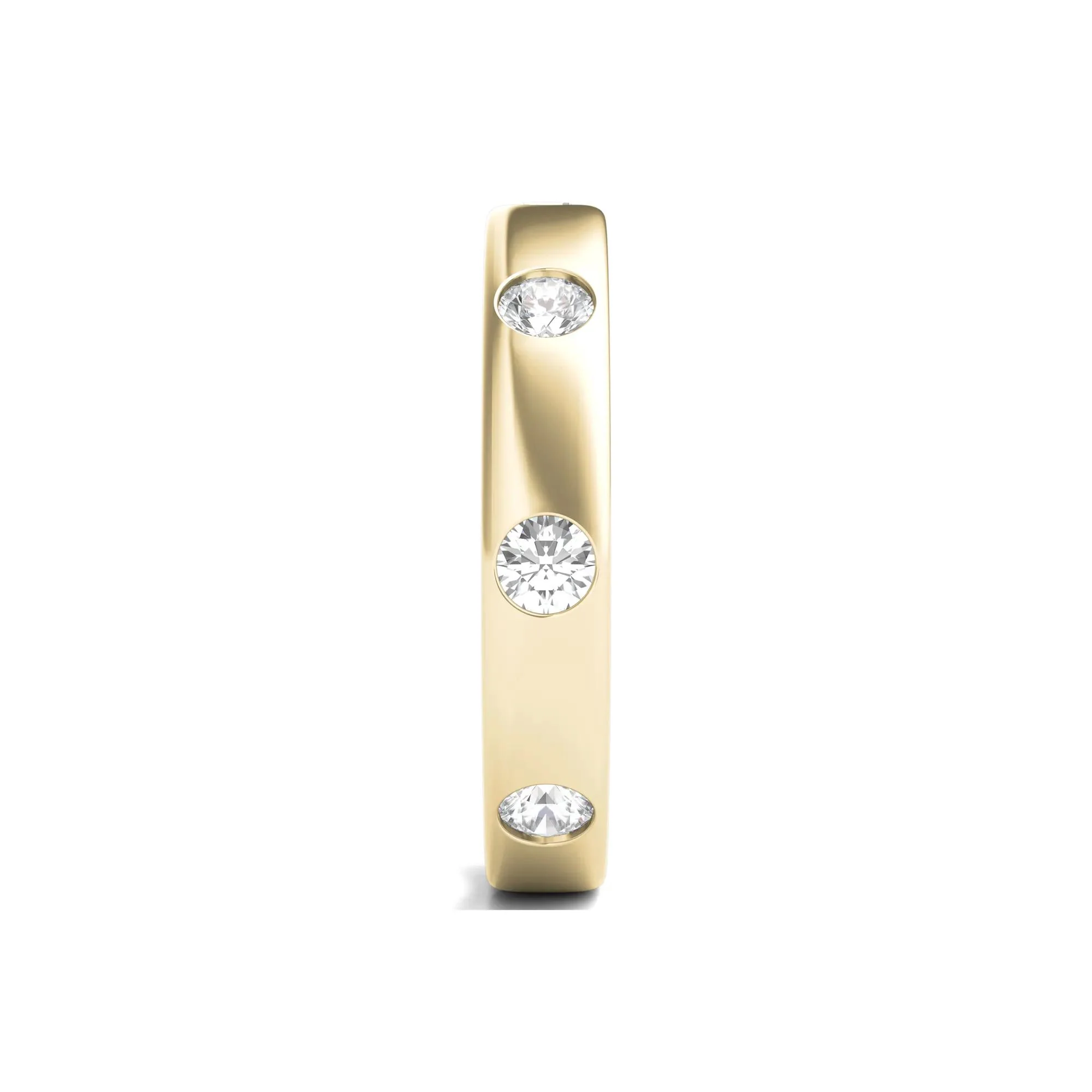 3/4 CT. Tw. Lab Grown Diamond Anniversary Band Ring 14K Yellow Gold Round Brilliant Cut Size 4.5 4mm - Image 3