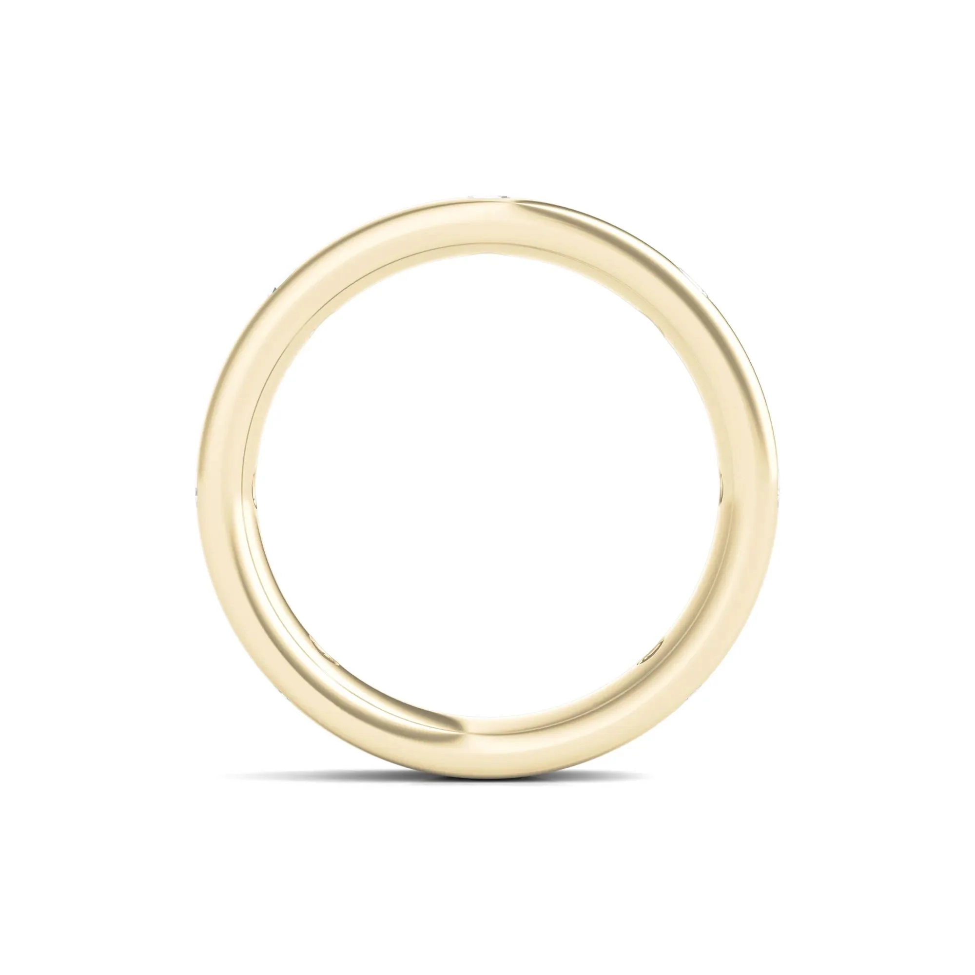 3/4 CT. Tw. Lab Grown Diamond Anniversary Band Ring 14K Yellow Gold Round Brilliant Cut Size 7.5 4mm - Image 2