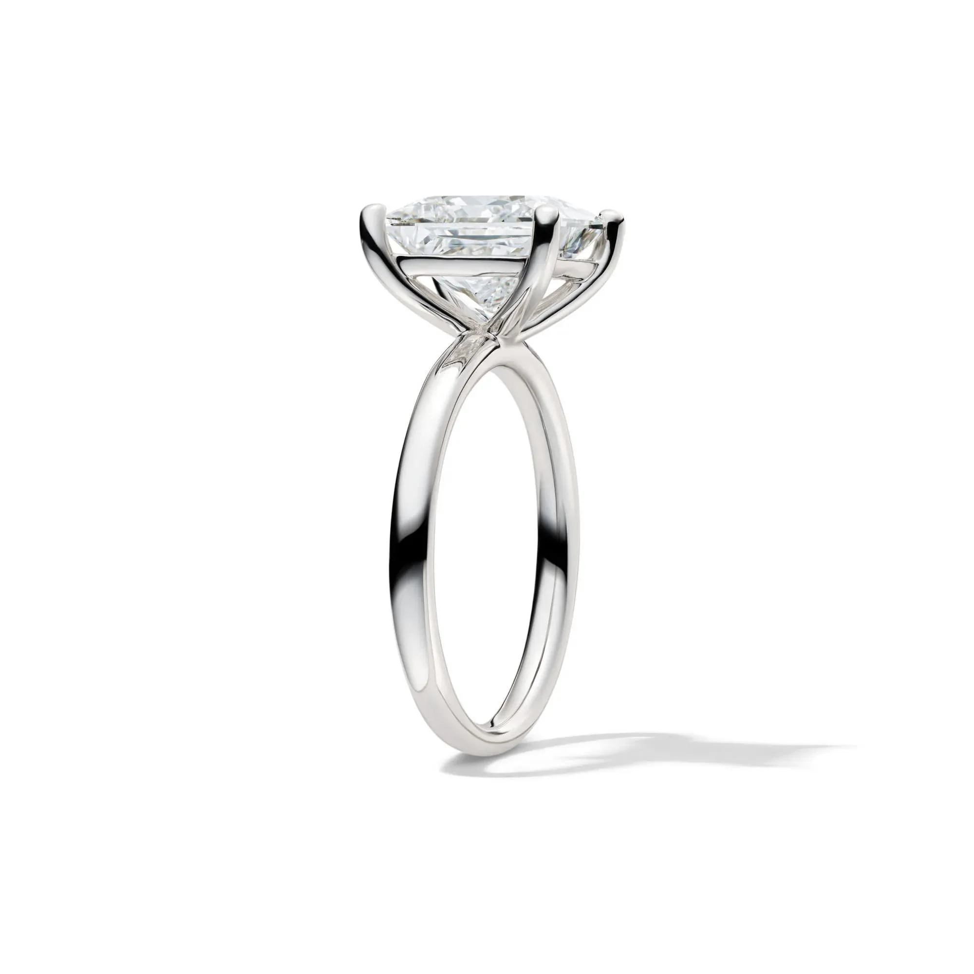 Lab Grown Diamond Princess-Cut Solitaire Engagement Ring 14K White Gold (4 CT.) Size 4.5 2mm - Image 3