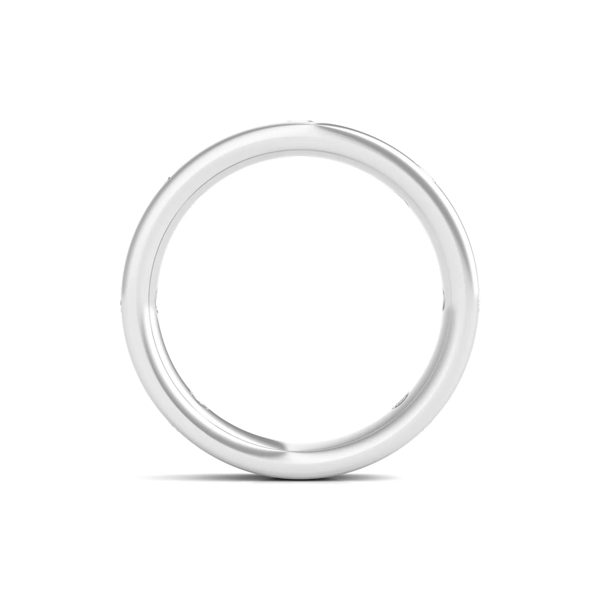 3/4 CT. Tw. Lab Grown Diamond Anniversary Band Ring 14K White Gold Round Brilliant Cut Size 6 4mm - Image 2
