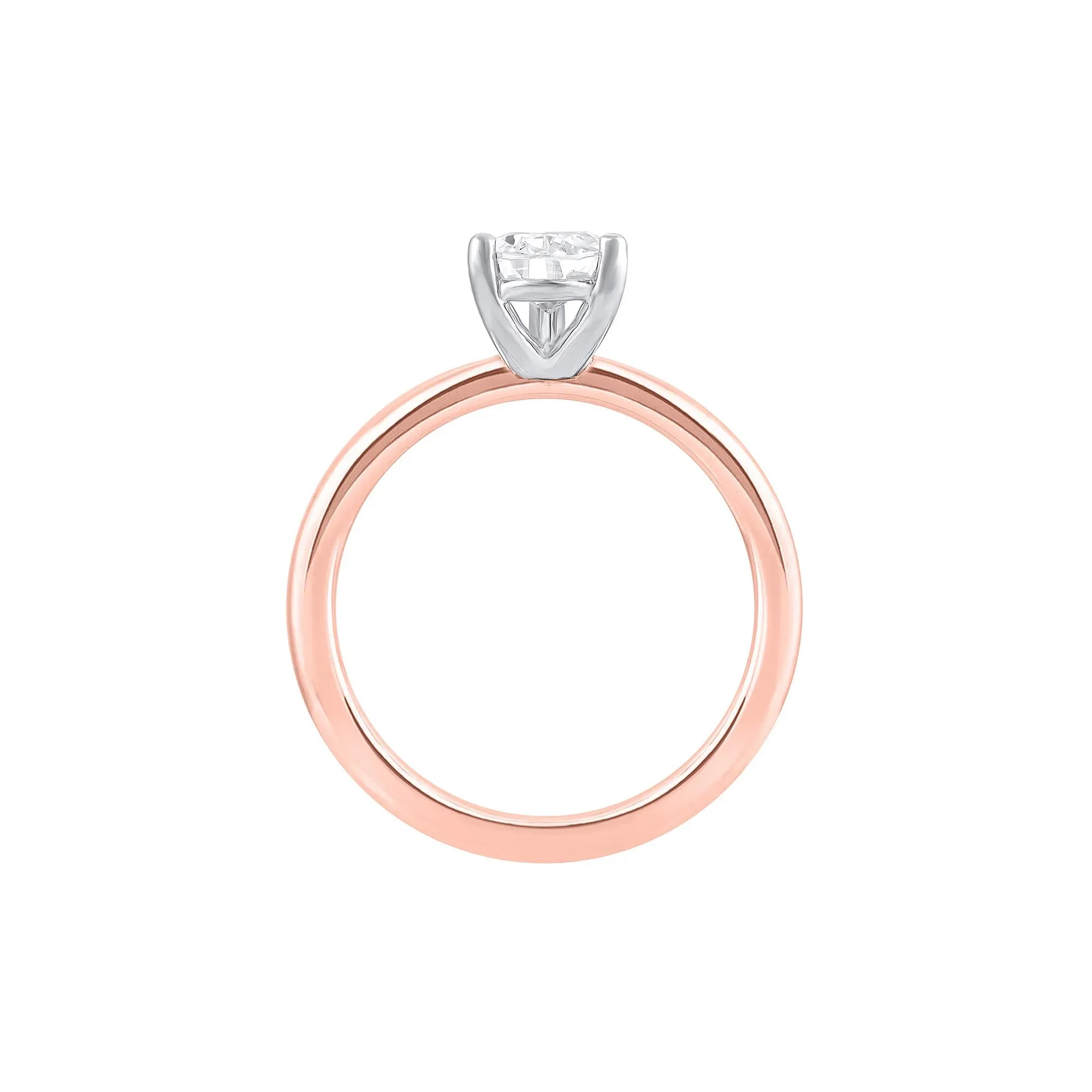 Lab Grown Diamond Pear-Shaped Solitaire Engagement Ring 14K Rose Gold (1 CT.) Size 5 2mm - Image 2