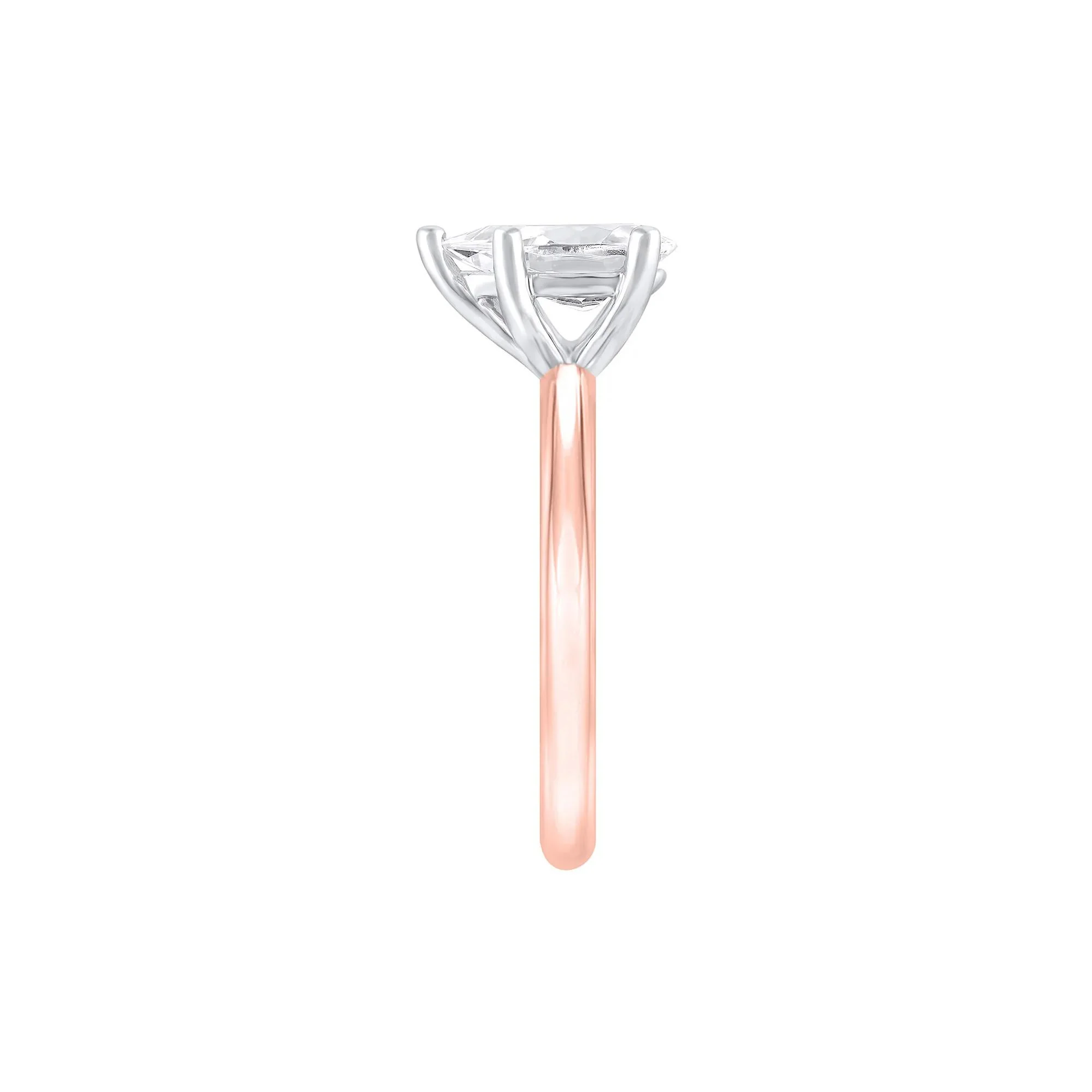 Lab Grown Diamond Pear-Shaped Solitaire Engagement Ring 14K Rose Gold (1 CT.) Size 8 2mm - Image 3