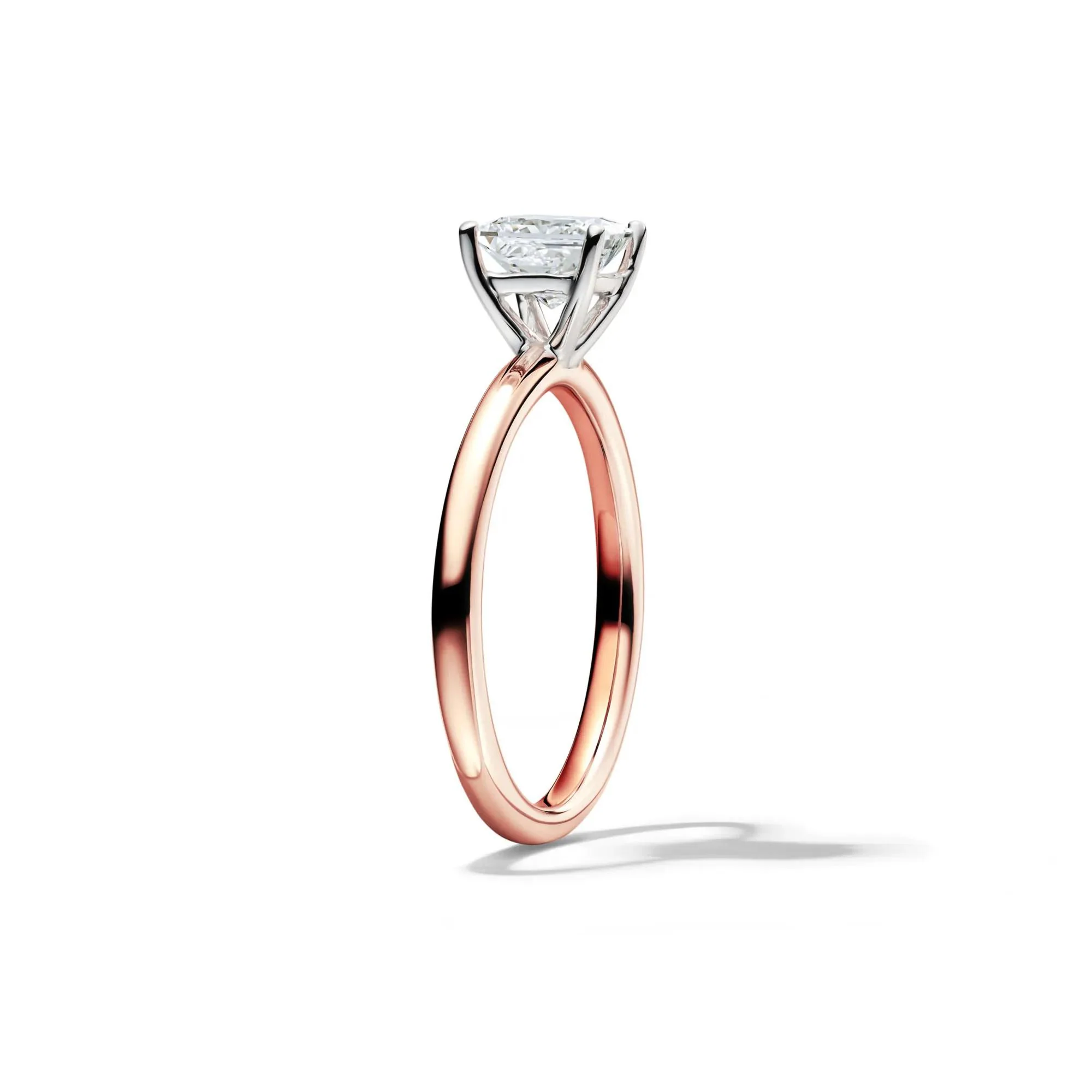 Lab Grown Diamond Princess-Cut Solitaire Engagement Ring 14K Rose Gold (1 CT.) Size 5.5 2mm - Image 3