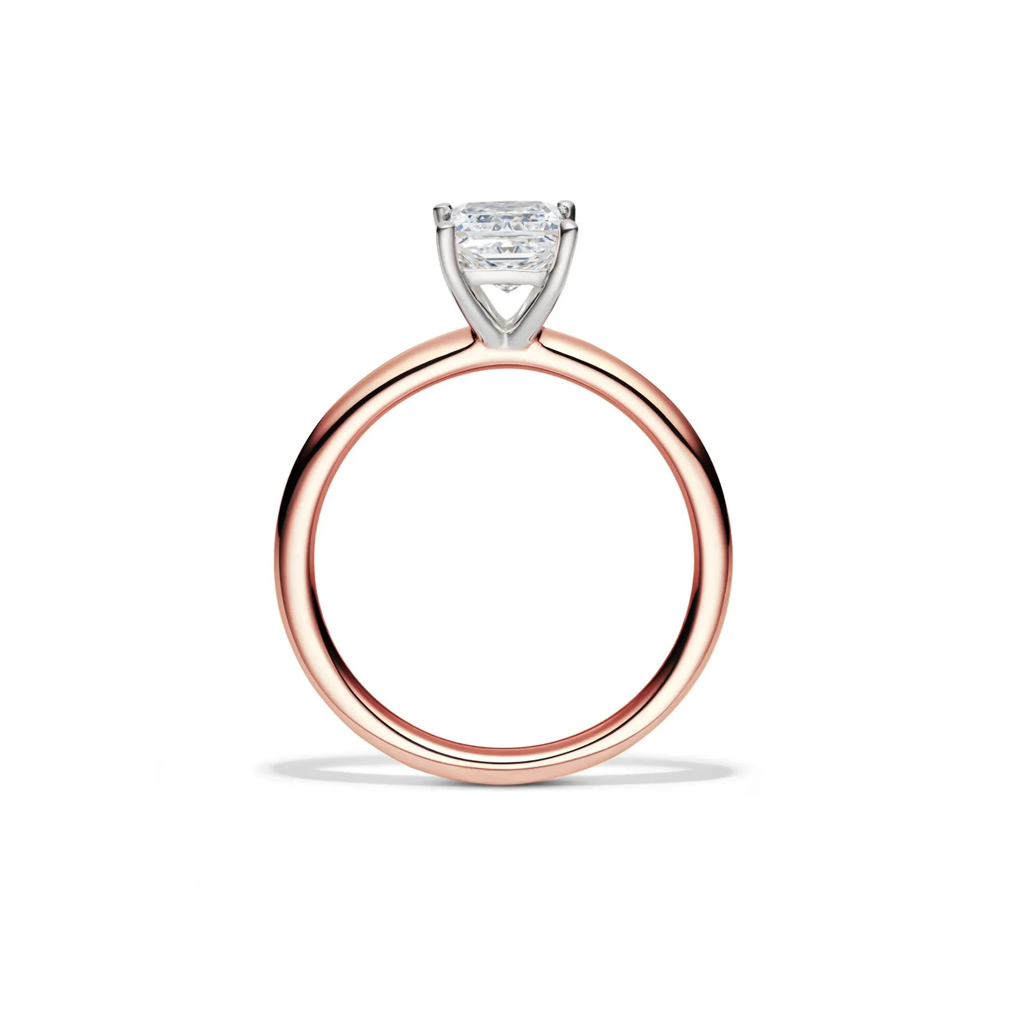 Lab Grown Diamond Princess-Cut Solitaire Engagement Ring 14K Rose Gold (1 CT.) Size 8 2mm - Image 2