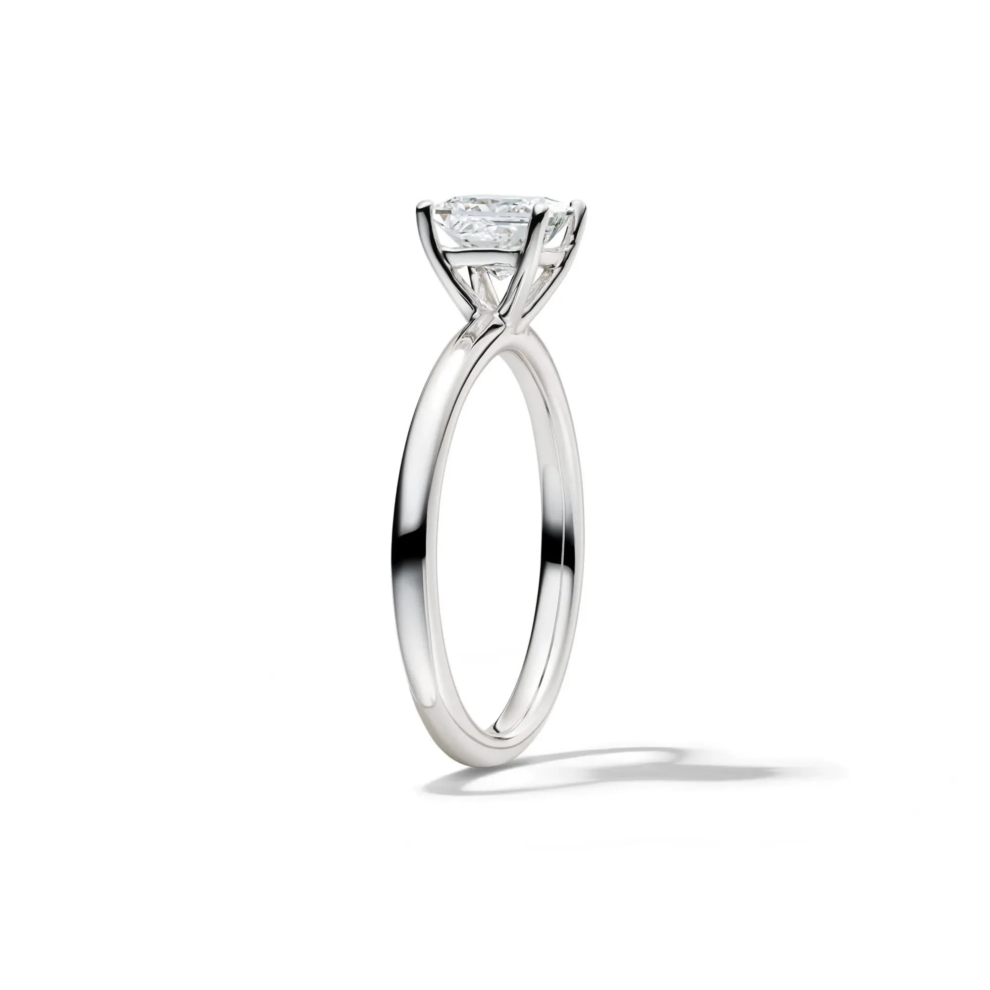 Lab Grown Diamond Princess-Cut Solitaire Engagement Ring Platinum (1 CT.) White Size 8.5 2mm - Image 3