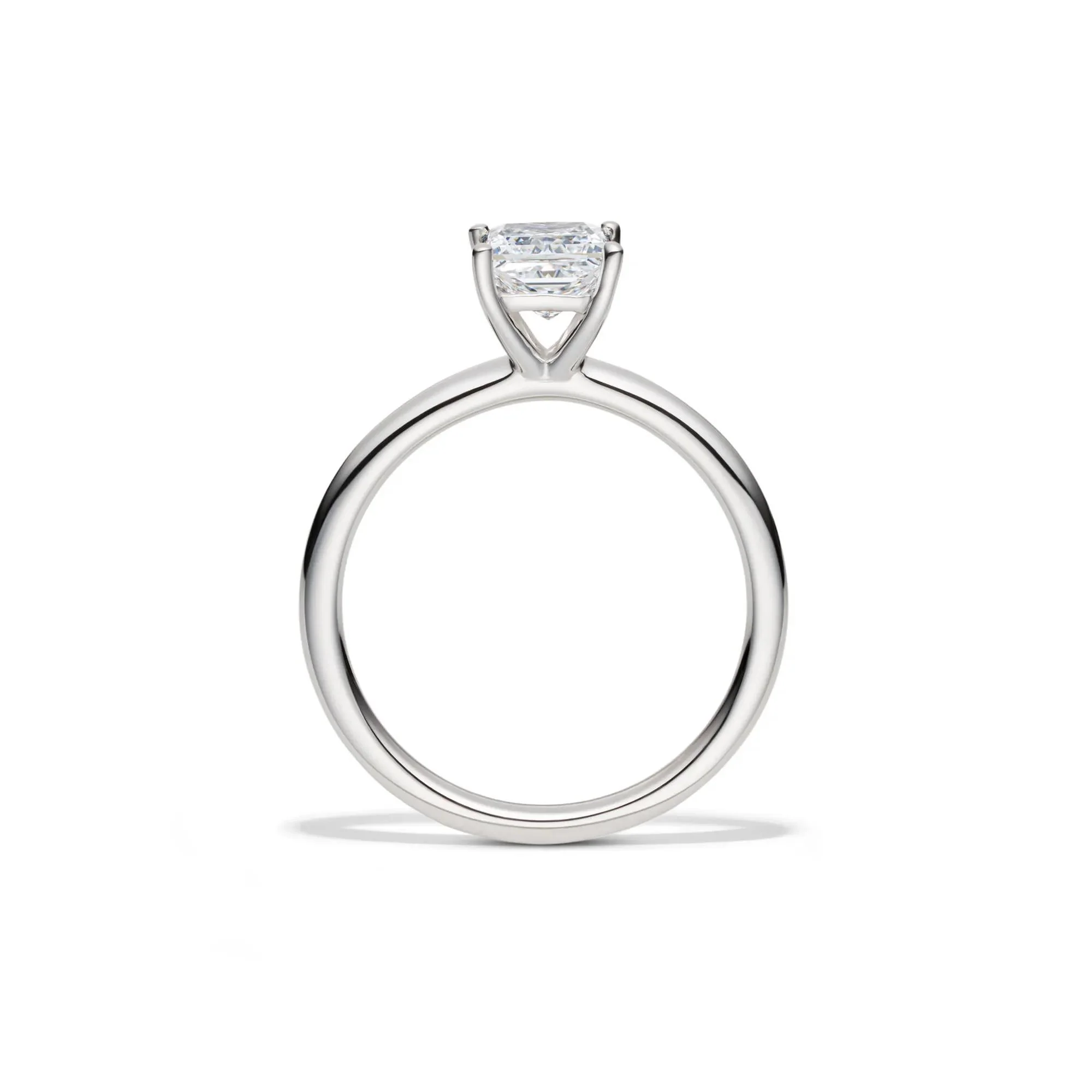 Lab Grown Diamond Princess-Cut Solitaire Engagement Ring Platinum (1 CT.) White Size 9 2mm - Image 2