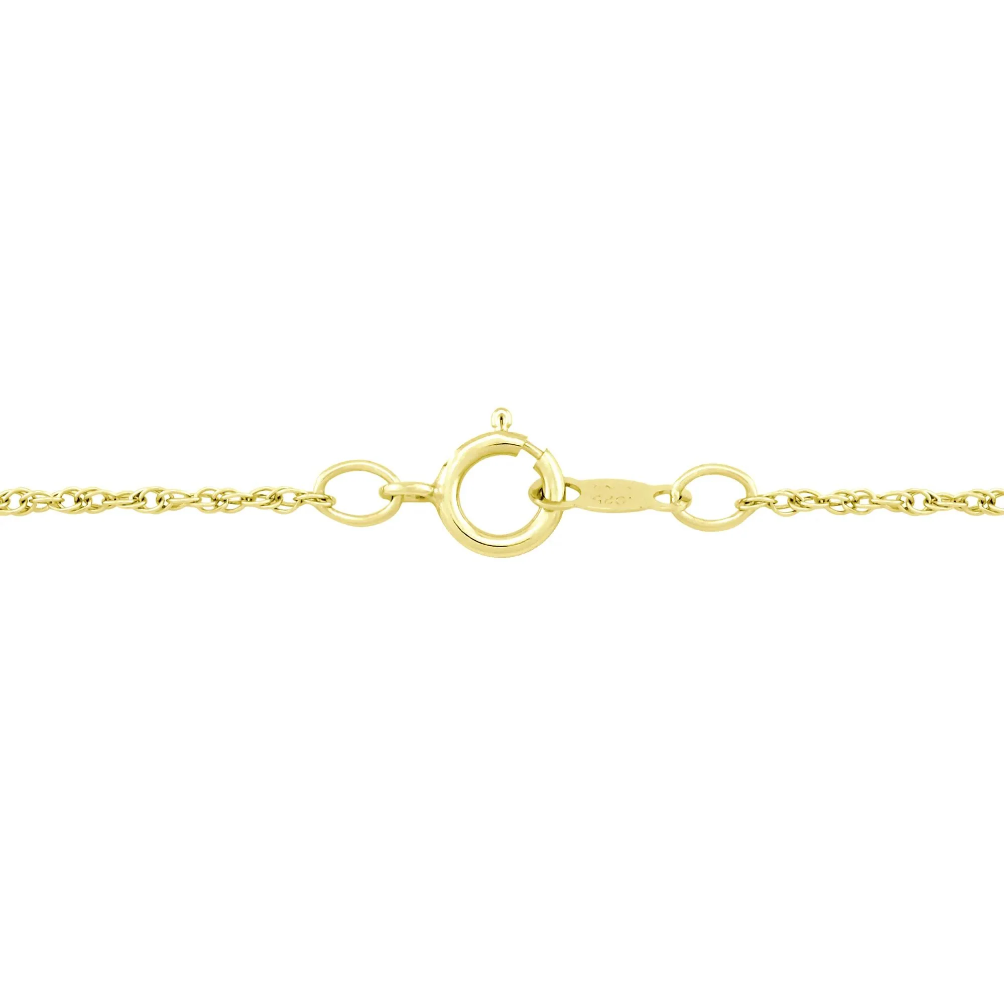 Amethyst and Diamond Accent Pendant Necklace 10K Yellow Gold Size 18" - Image 3