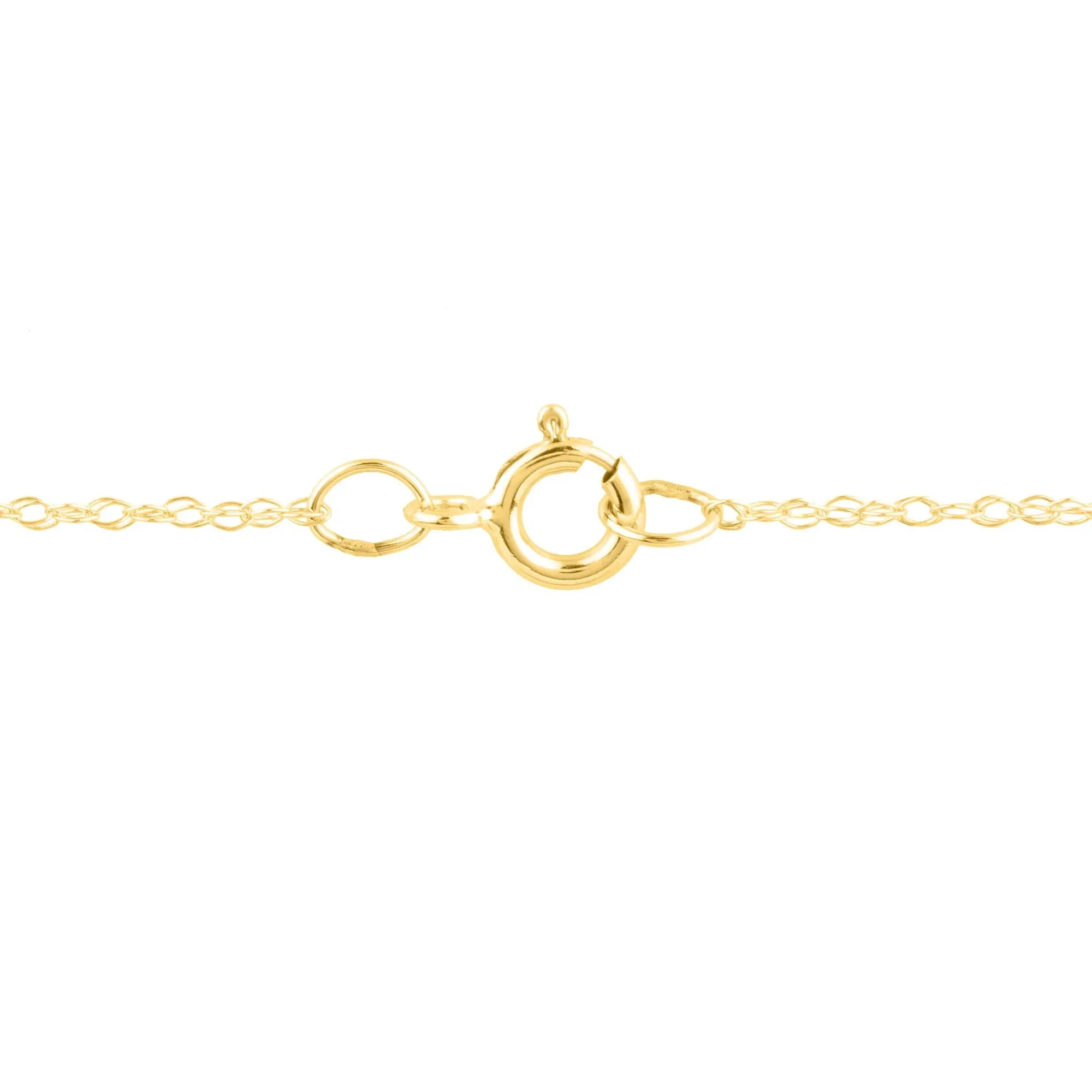 Diamond Accent Spaced Bar Necklace 14K Yellow Gold Size 18" - Image 3