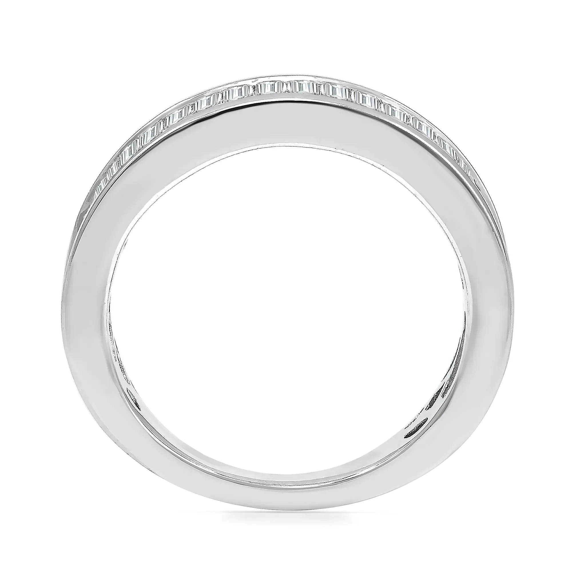 1 CT. Tw. Lab Grown Diamond Band Ring 14K White Gold Size 6.5 - Image 2