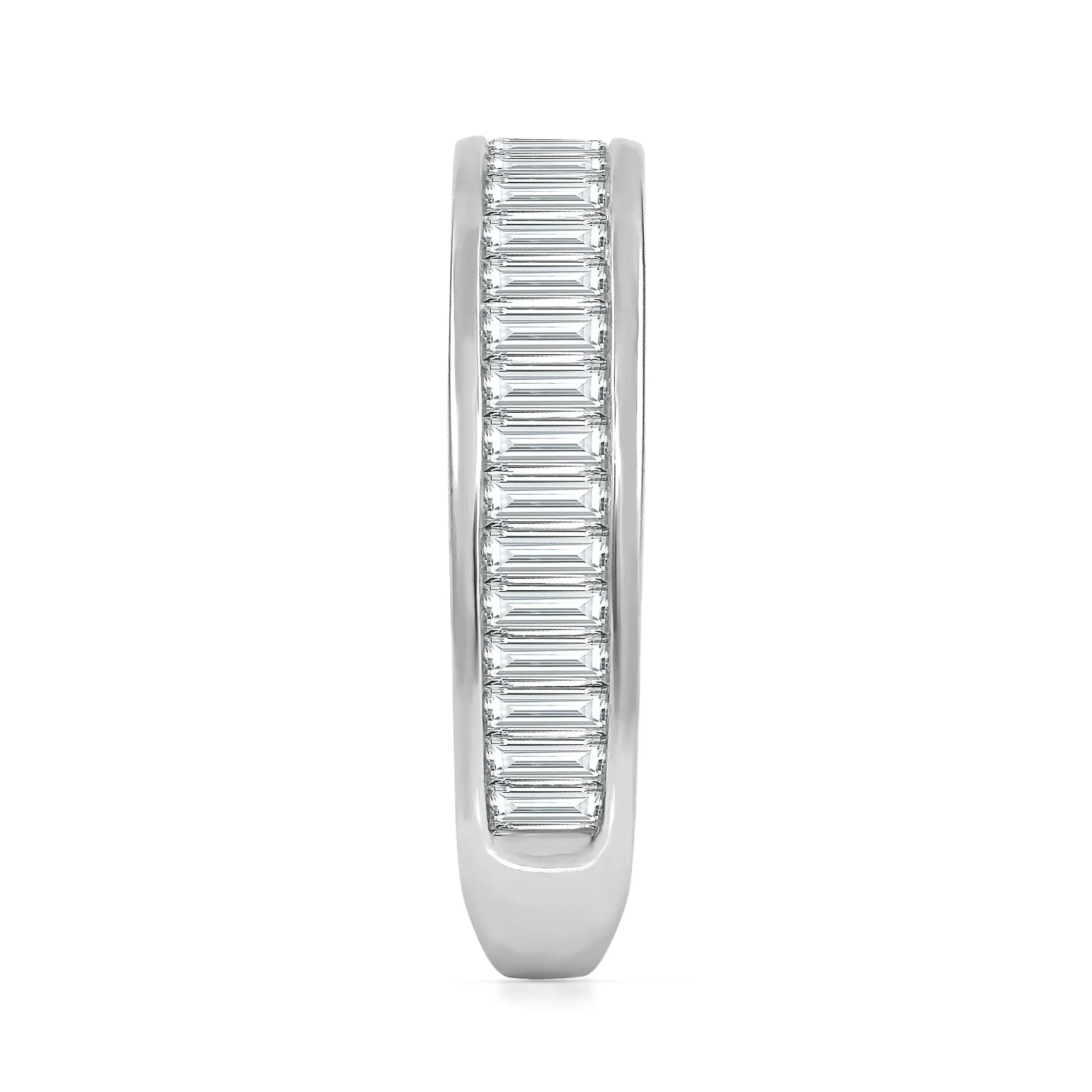 1 CT. Tw. Lab Grown Diamond Band Ring 14K White Gold Size 9 - Image 3