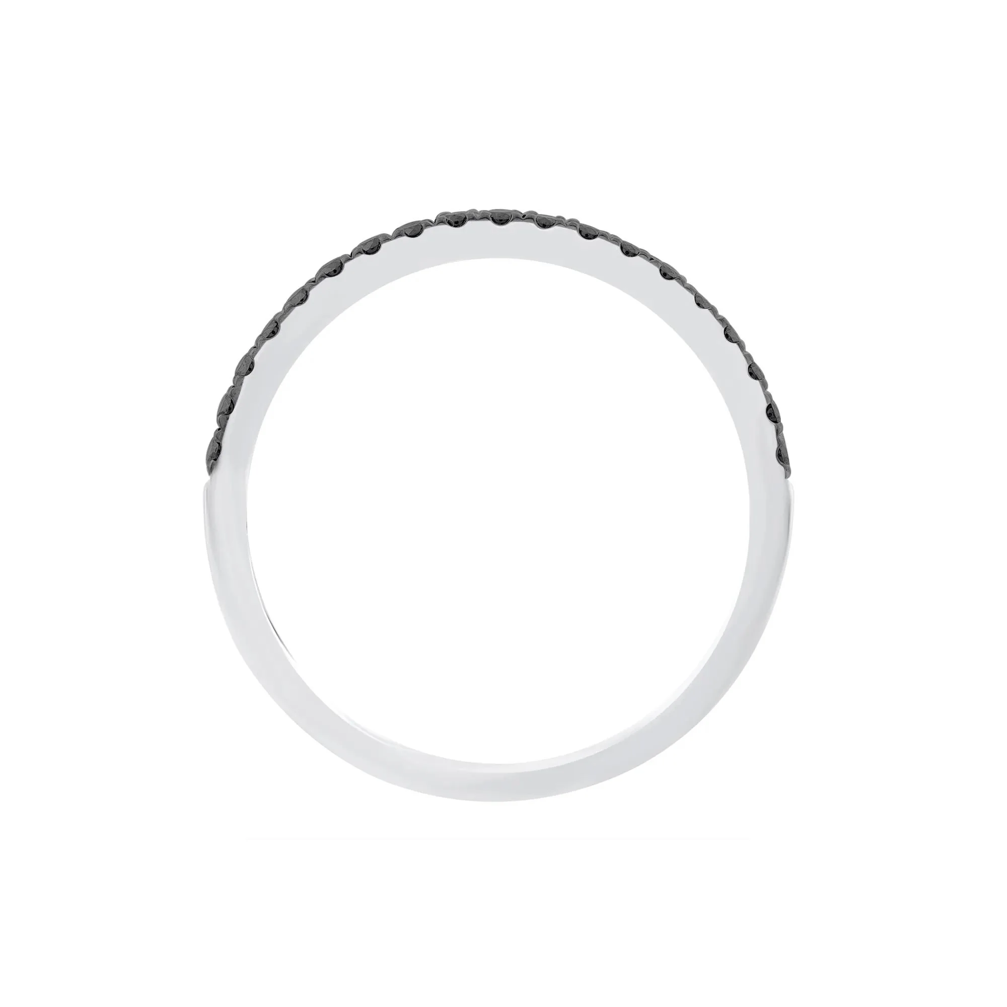 3/8 CT. Tw. Black and White Diamond Ring .925 Sterling Silver Round Brilliant Cut Size 7 - Image 2