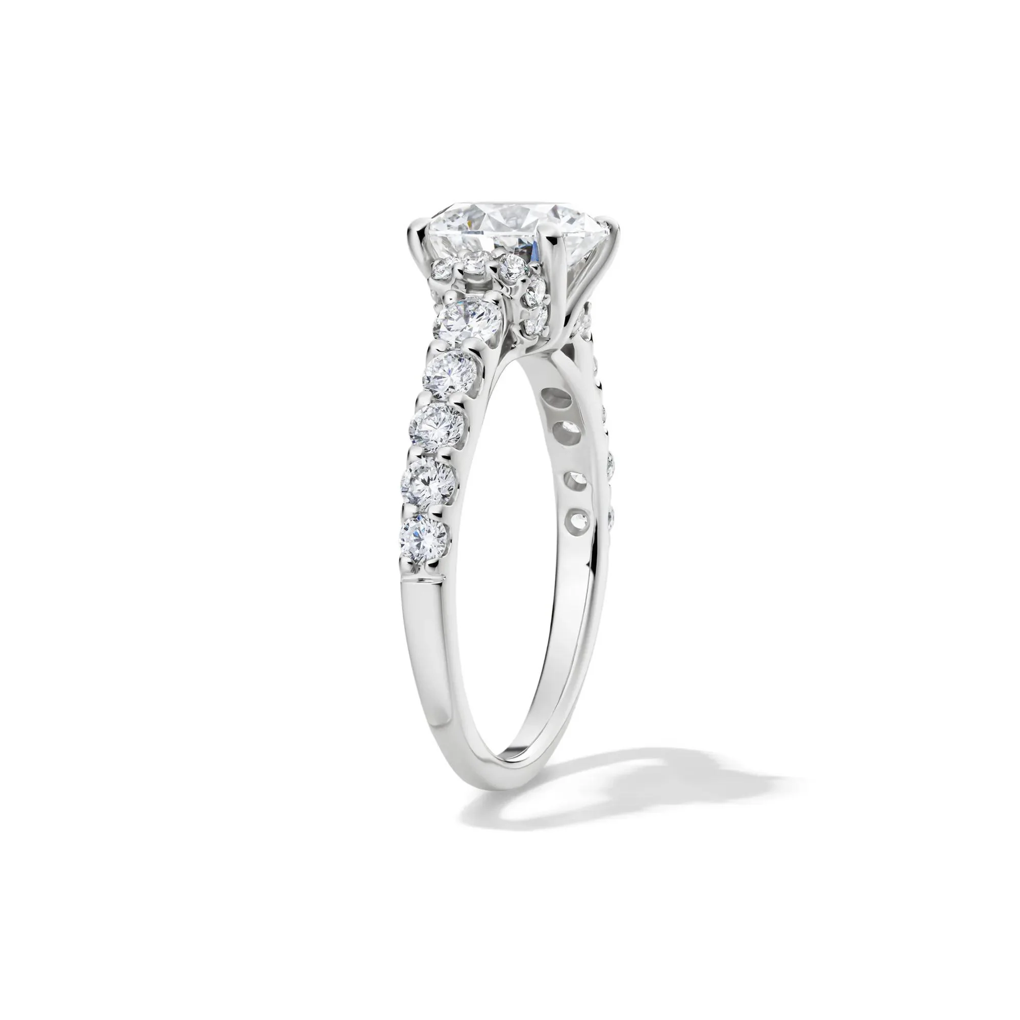 3/4 CT. Tw. Lab Grown Diamond Round Engagement Ring 14K White Gold (2-) Size 8.5 - Image 2