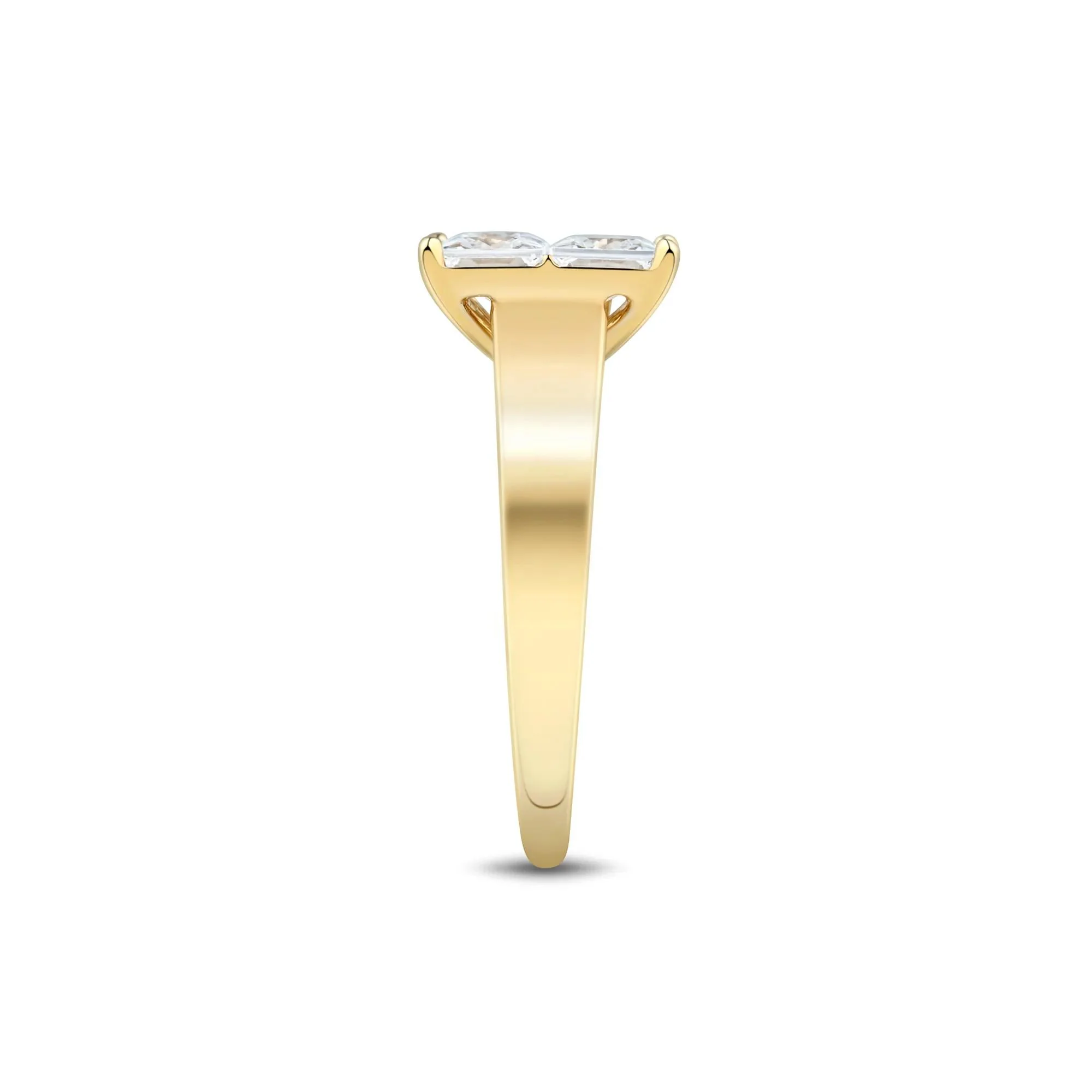 3 CT. Tw. Lab Grown Diamond Composite Engagement Ring 10K Yellow Gold Size 6 2mm - Image 2
