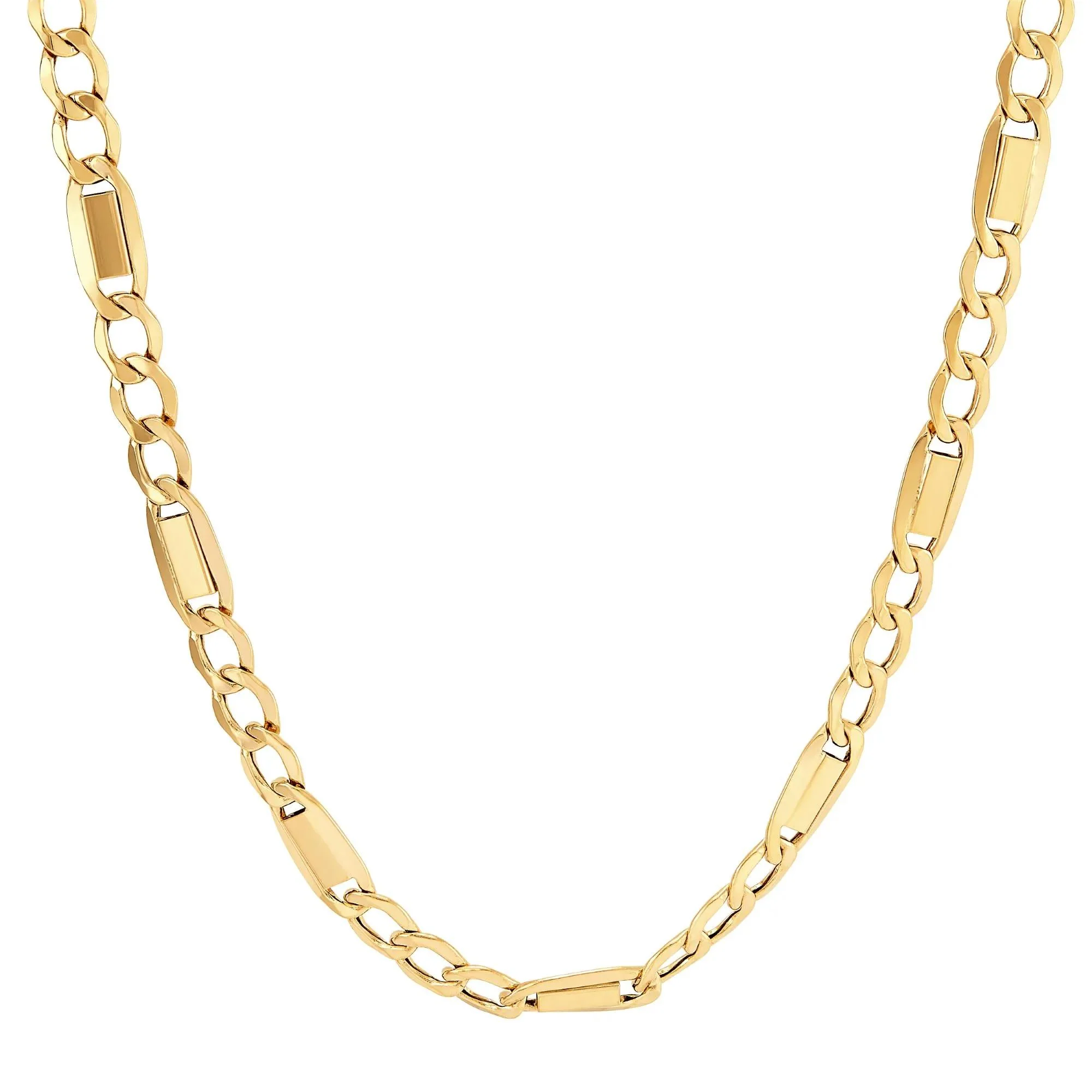 Hollow Mariner Chain 10K Yellow Gold Necklace Size 22"
