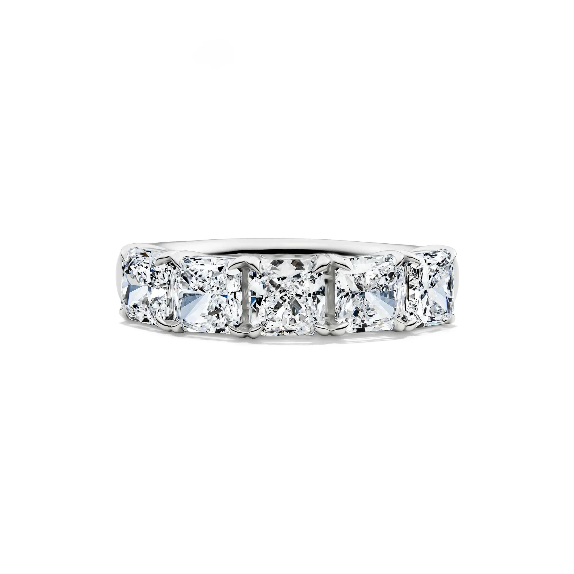 3 CT. Tw. Lab Grown Diamond Five-Stone Anniversary Band Ring 14K White Gold Size 6 5mm