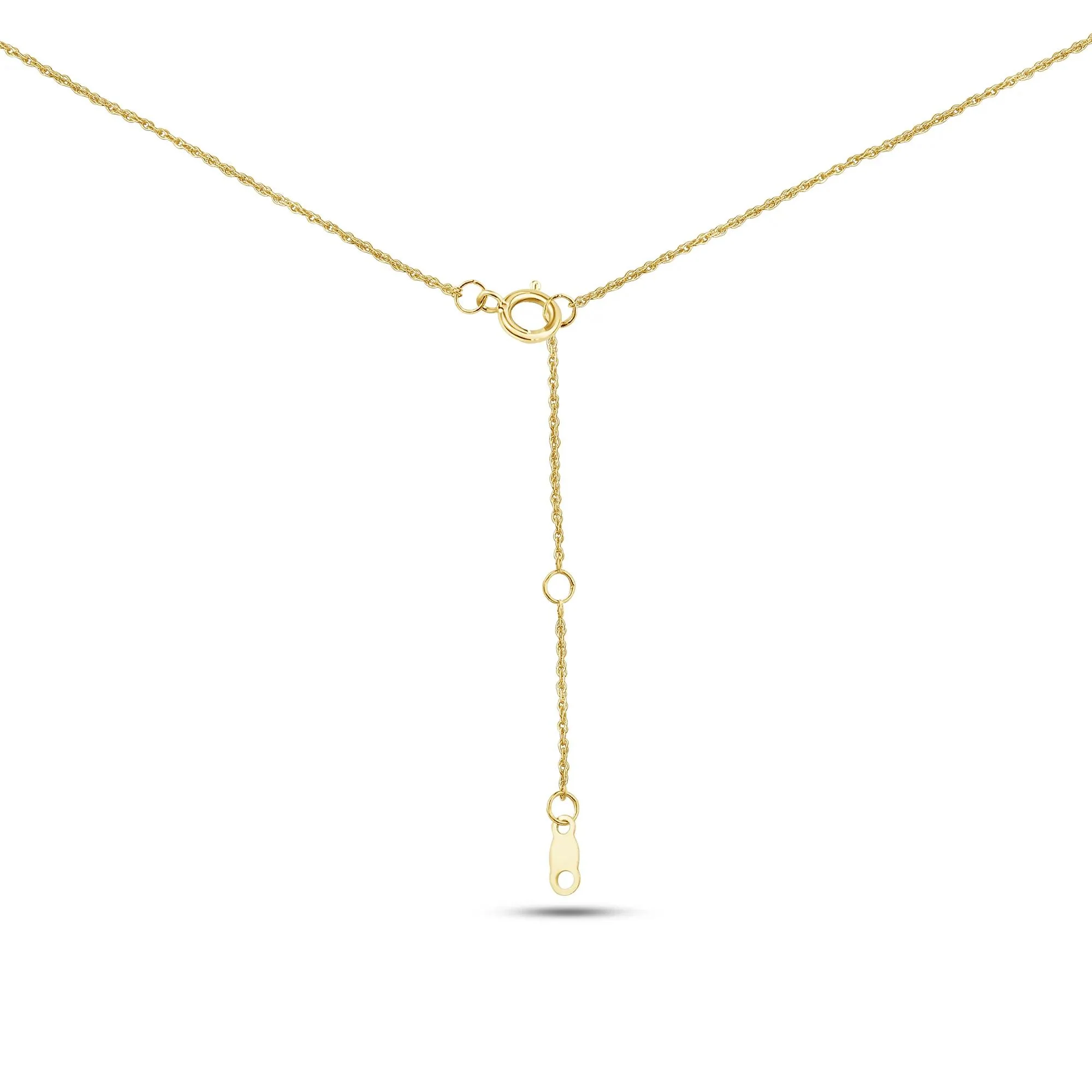 1/2 CT. Tw. Lab Grown Graduated Diamond Necklace 14K Yellow Gold Size 18" - Image 3