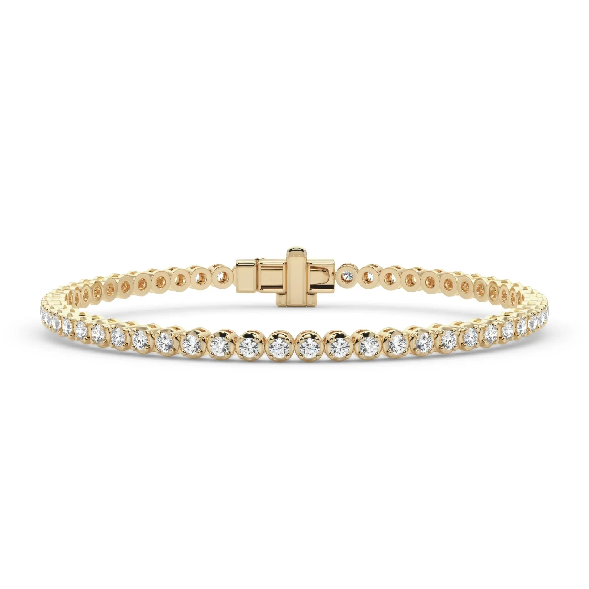 2 3/4 CT. Tw. Diamond Tennis Bracelet 10K Yellow Gold Size 2.00mm