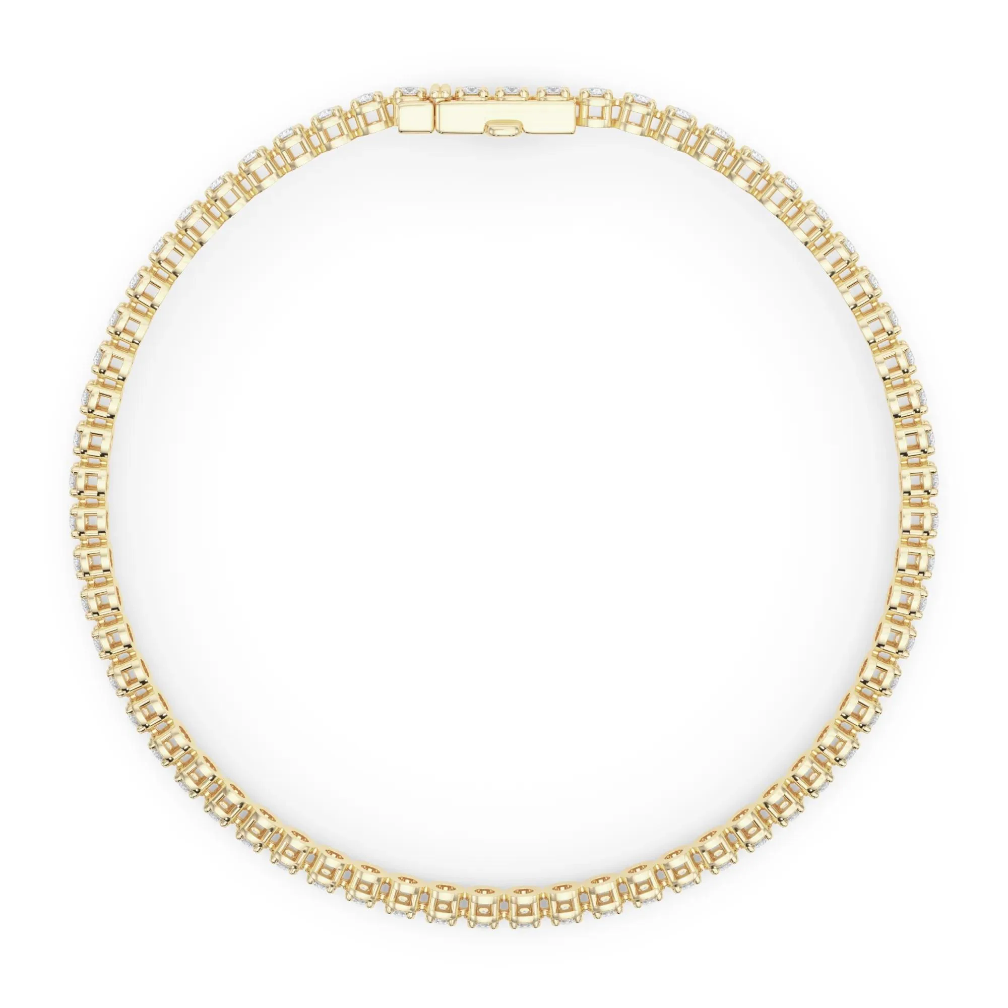 2 CT. Tw. Diamond Tennis Bracelet 10K Yellow Gold Size 2.00mm - Image 2
