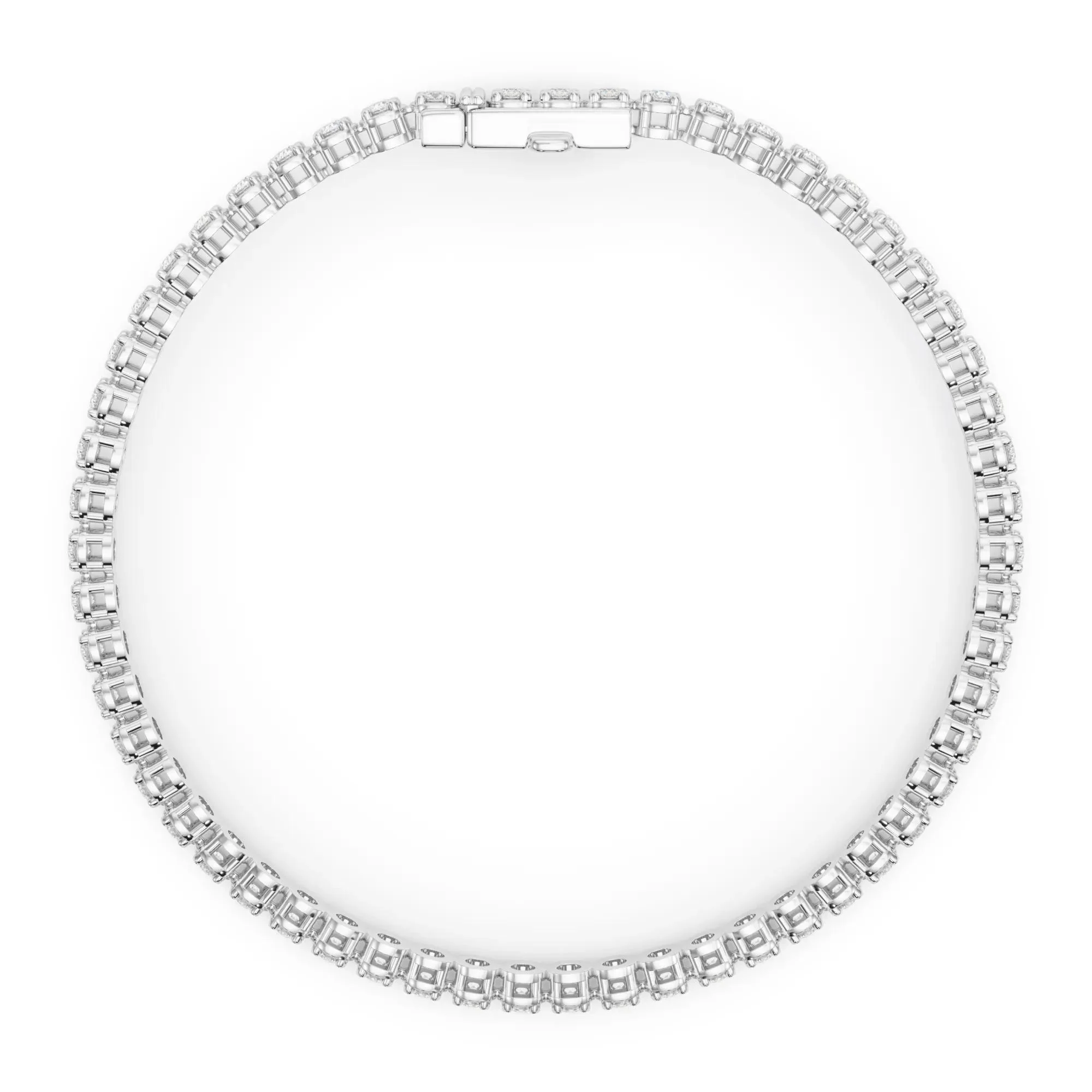 3 CT. Tw. Diamond Tennis Bracelet 10K White Gold Size 2.00mm - Image 2