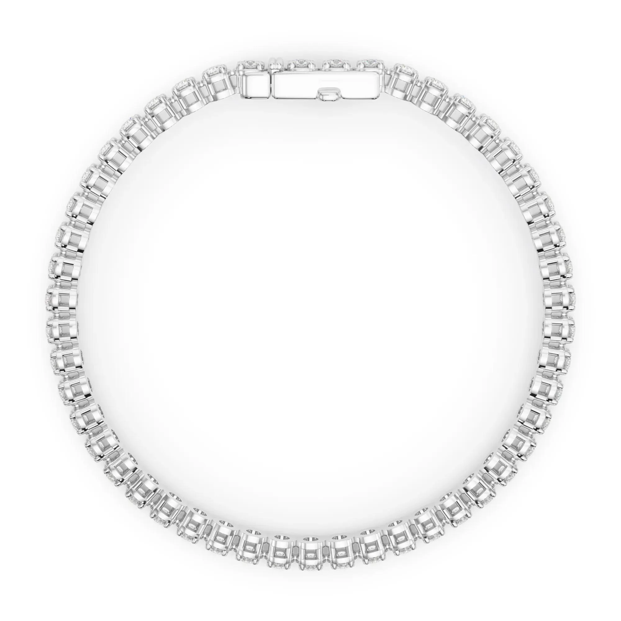 5 CT. Tw. Diamond Tennis Bracelet 10K White Gold Size 2.00mm - Image 2