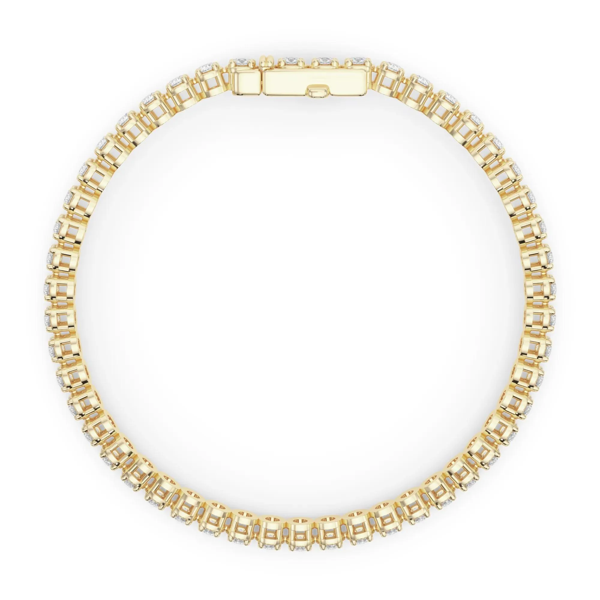 5 CT. Tw. Diamond Tennis Bracelet 10K Yellow Gold Size 2.00mm - Image 2