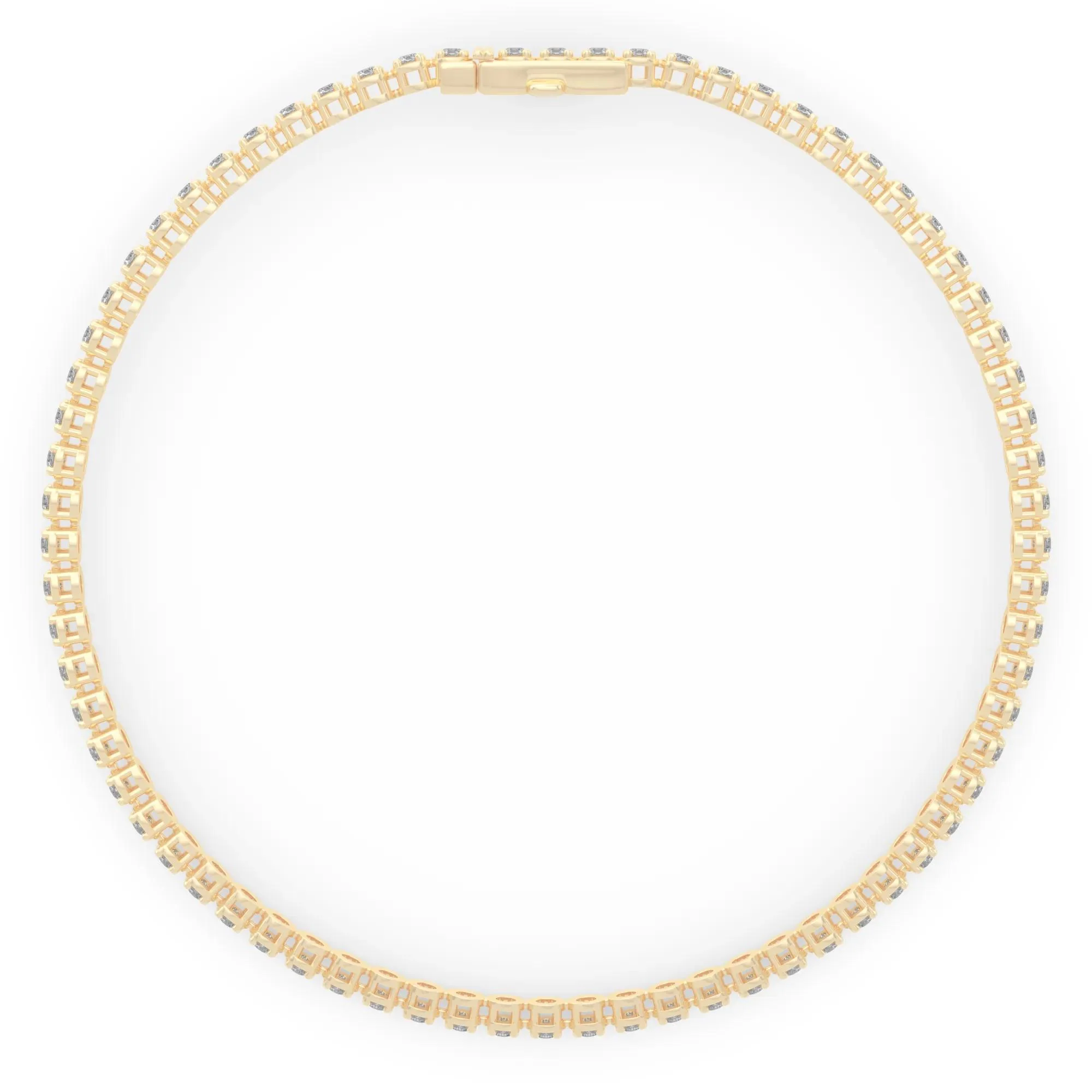 1 CT. Tw. Diamond Tennis Bracelet 10K Yellow Gold Size 2.00mm - Image 2
