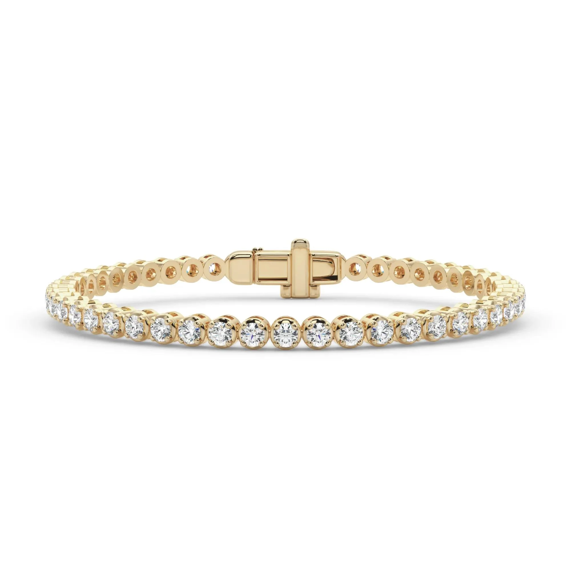 5/8 CT. Tw. Diamond Tennis Bracelet 10K Yellow Gold Size 2.00mm