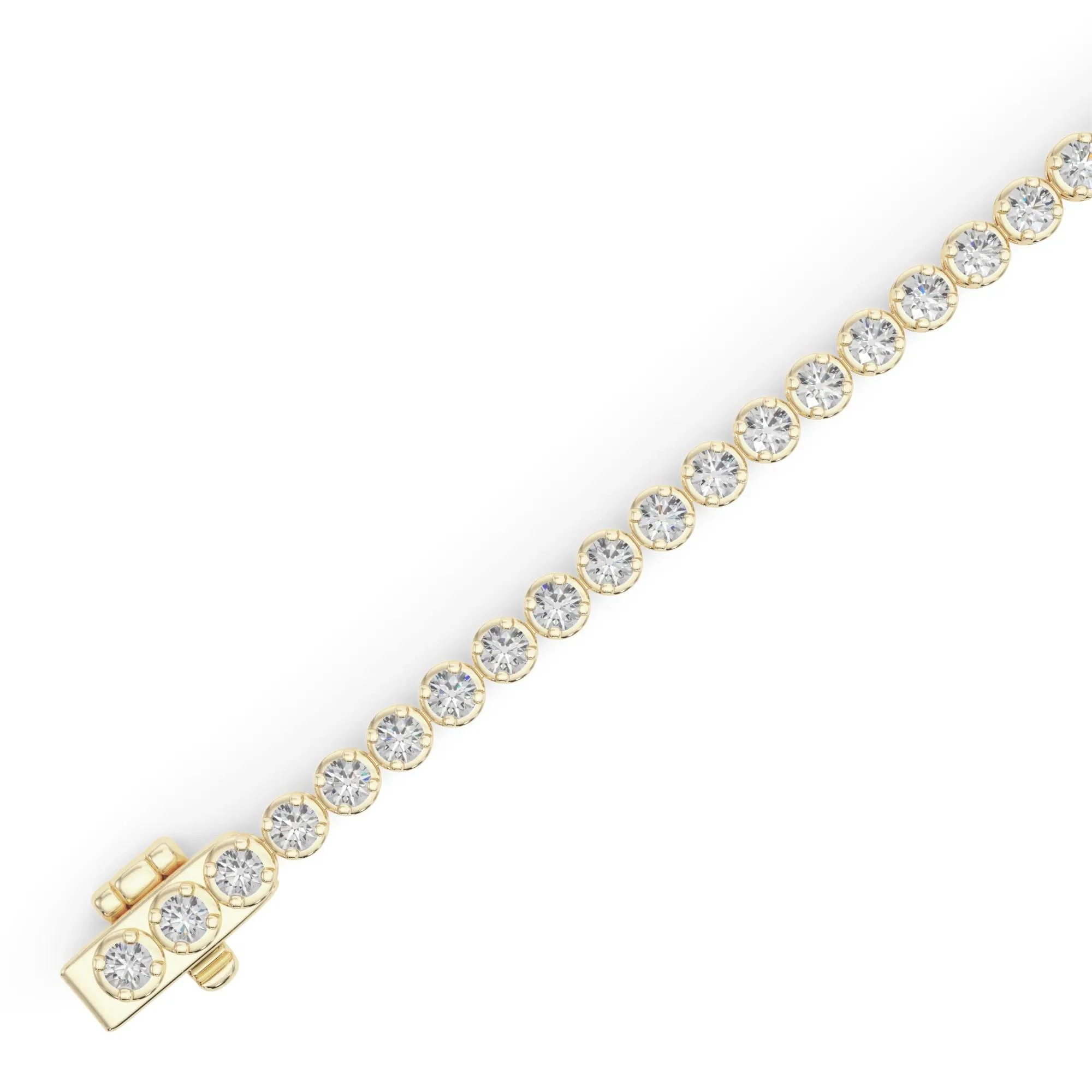 5/8 CT. Tw. Diamond Tennis Bracelet 10K Yellow Gold Size 2.00mm - Image 3