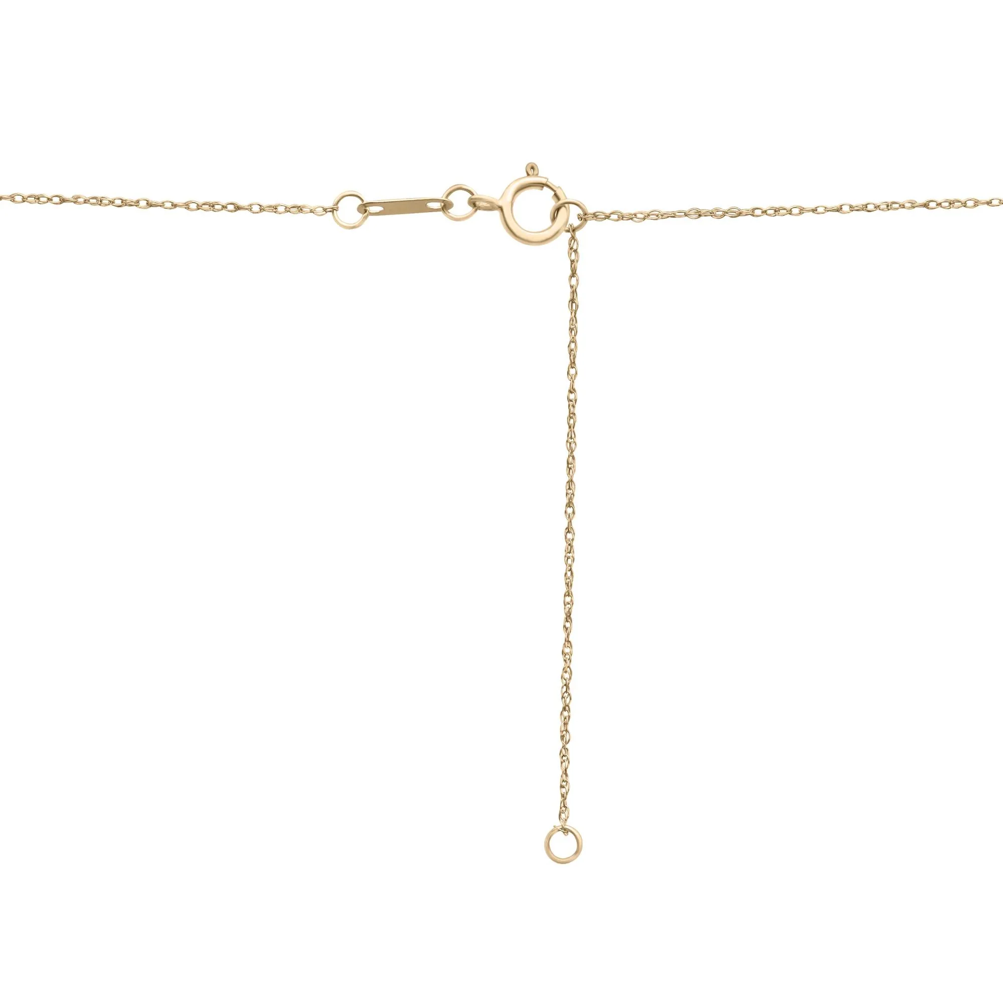1/4 CT. Tw. Diamond Bypass Pendant Necklace 10K Yellow Gold Size 18" - Image 2