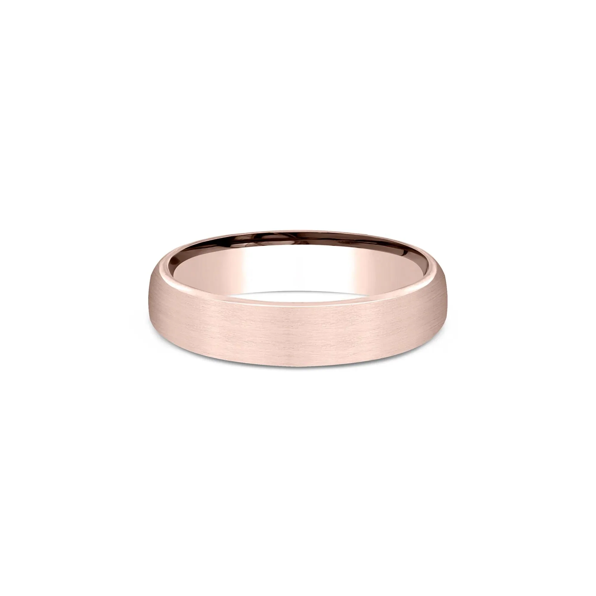 Wedding Band Ring 14K Rose Gold Size 8 4.5mm