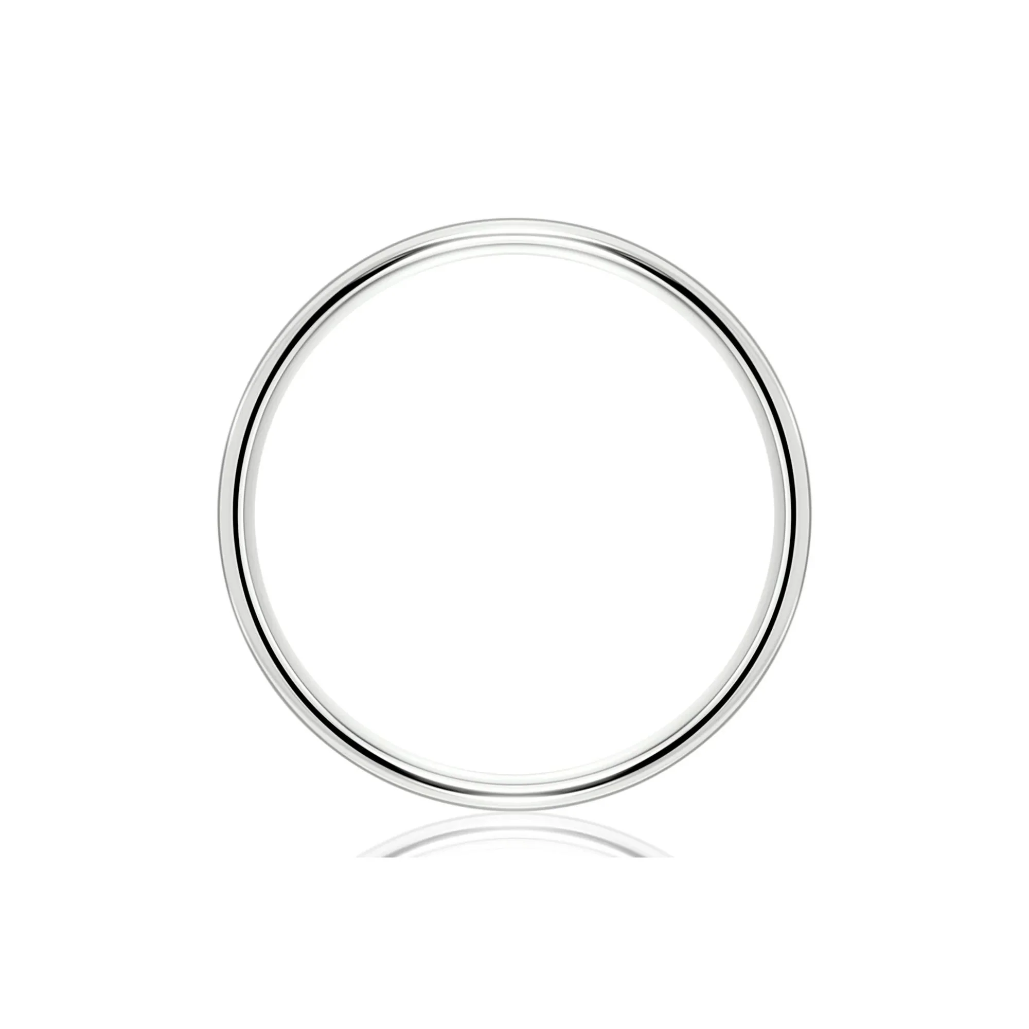 Wedding Band Ring 14K White Gold Size 6 4.5mm - Image 2