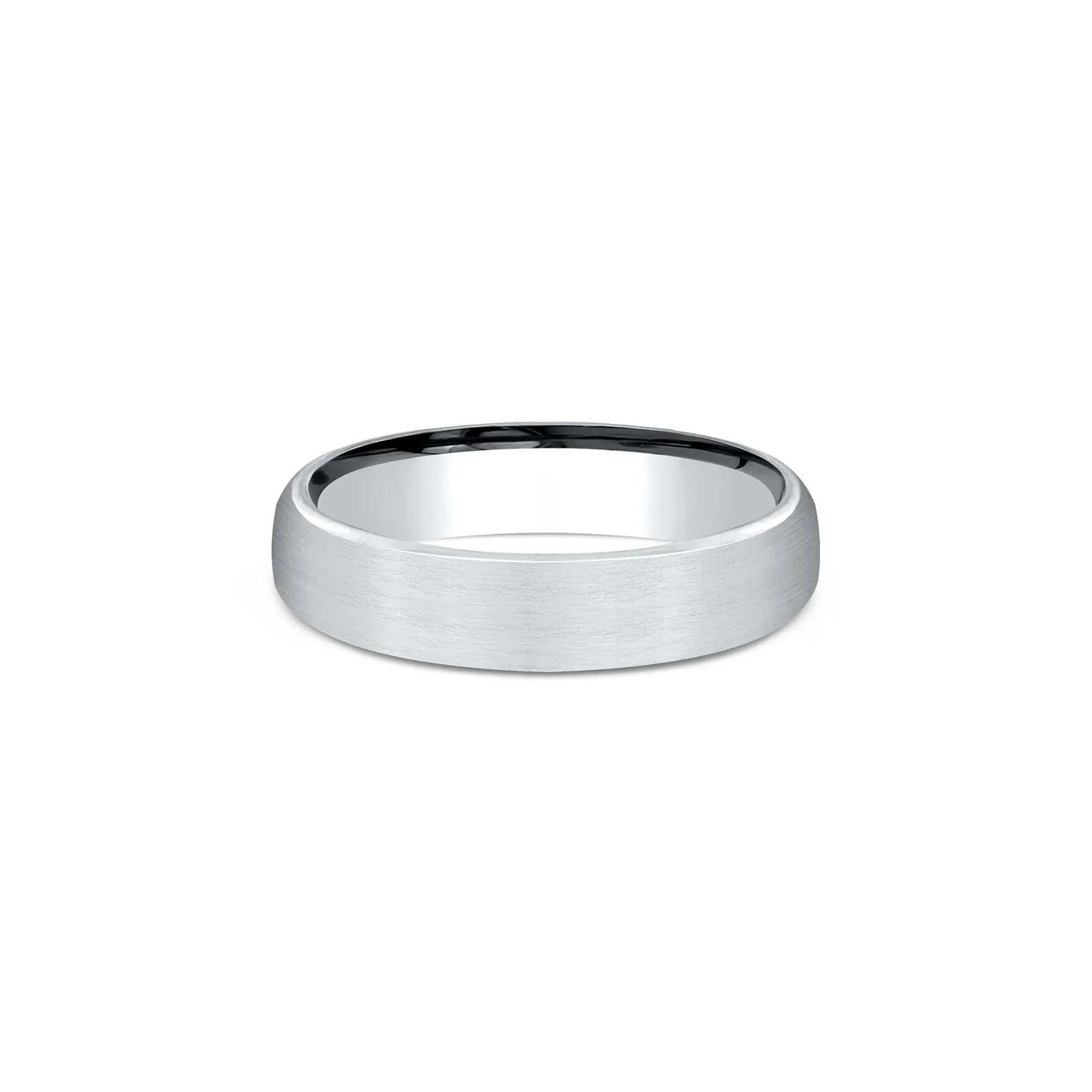Wedding Band Ring 14K White Gold Size 7.5 4.5mm