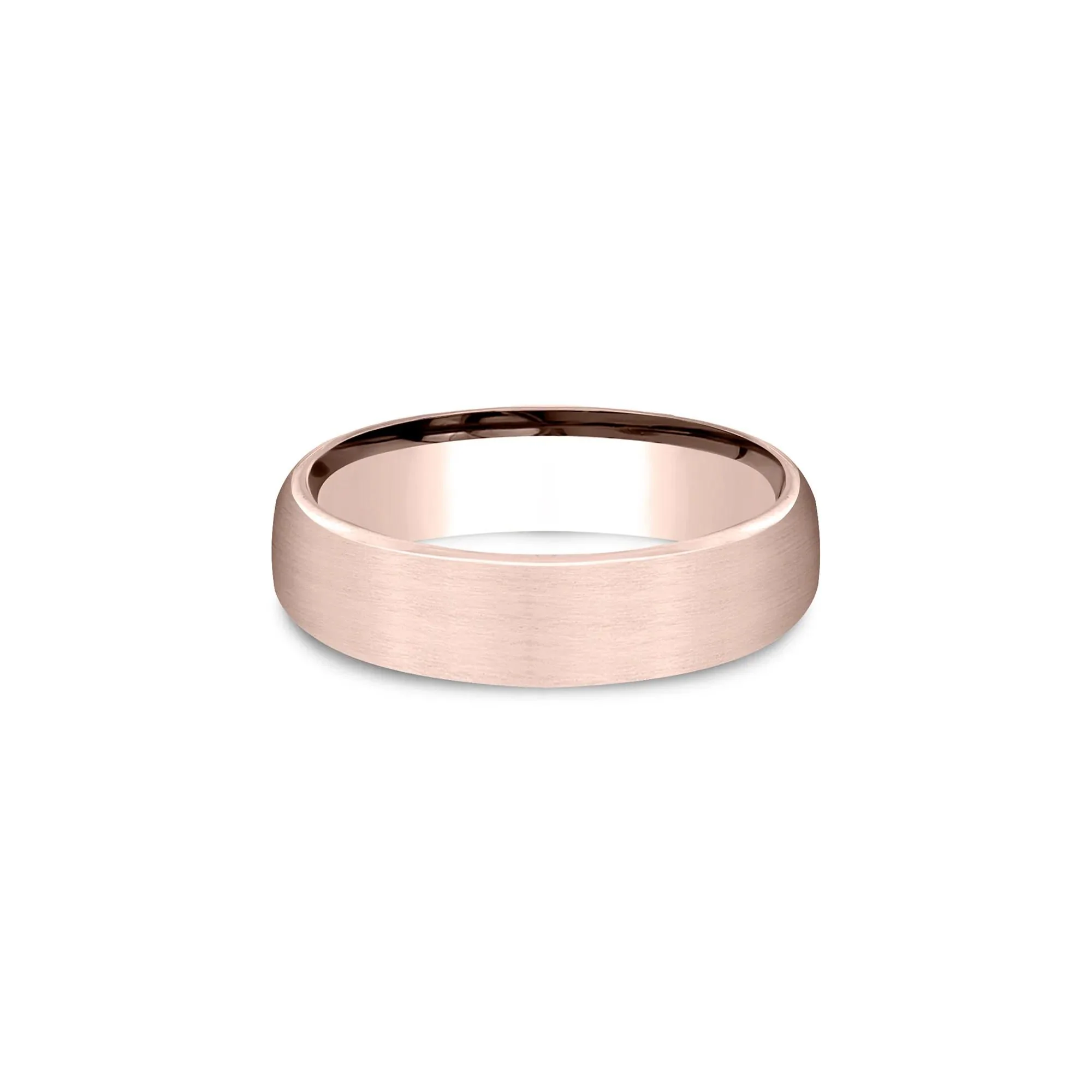 Wedding Band Ring 14K Rose Gold Size 6 5.5mm