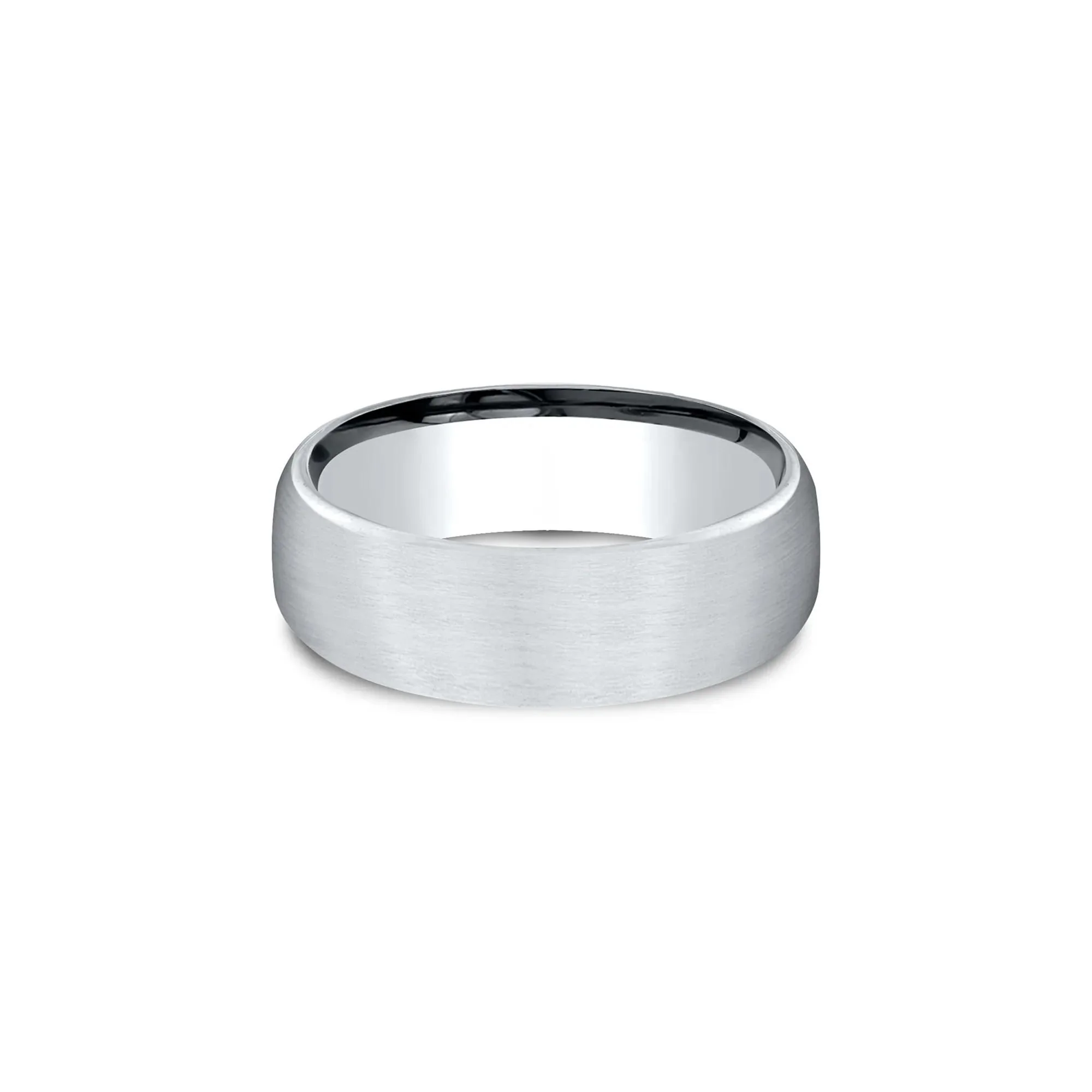 Wedding Band Ring Platinum 7.5 MM White Size 11 7.5mm