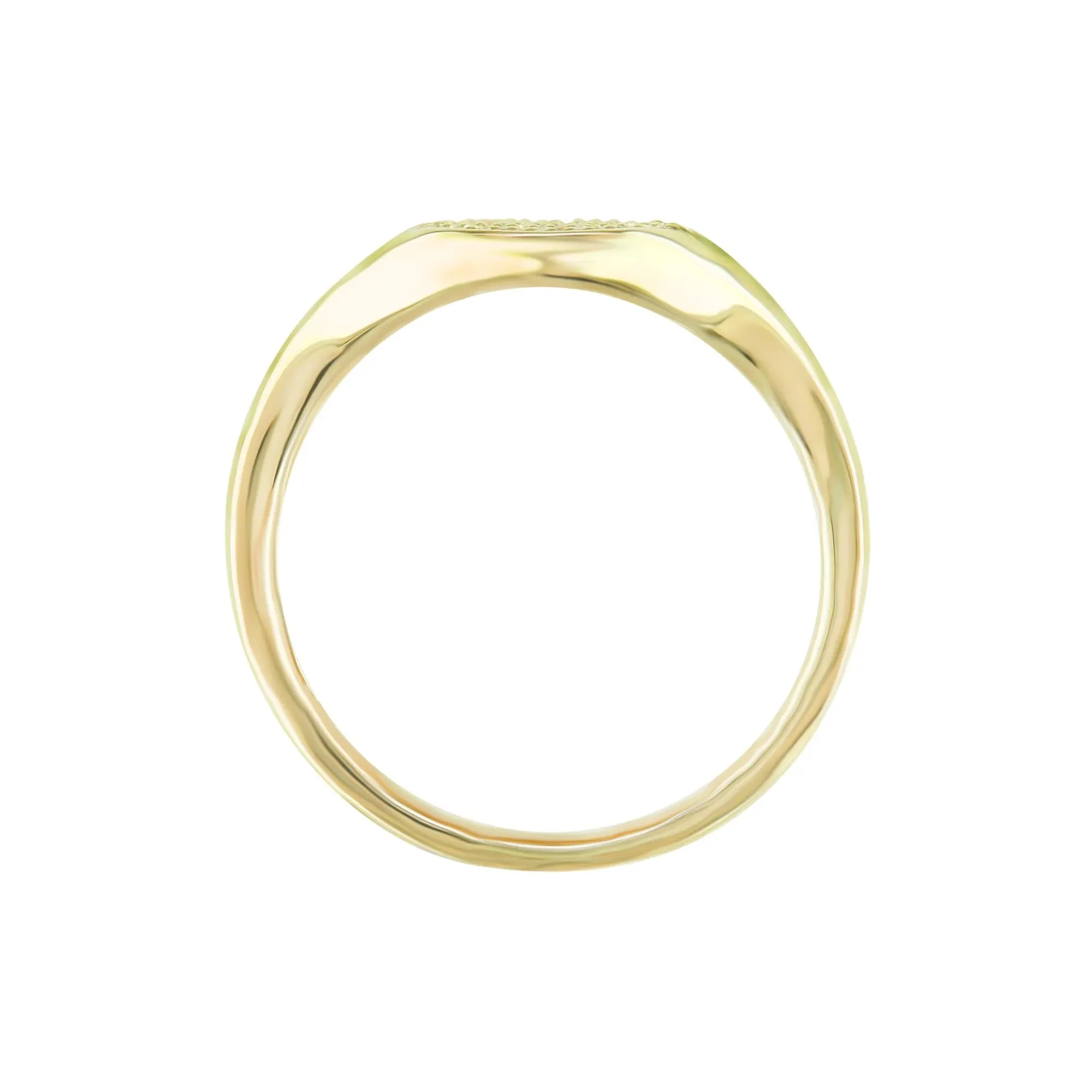 1/4 CT. Tw. Diamond Oval Ring 10K Yellow Gold Size 7.5 1mm - Image 2