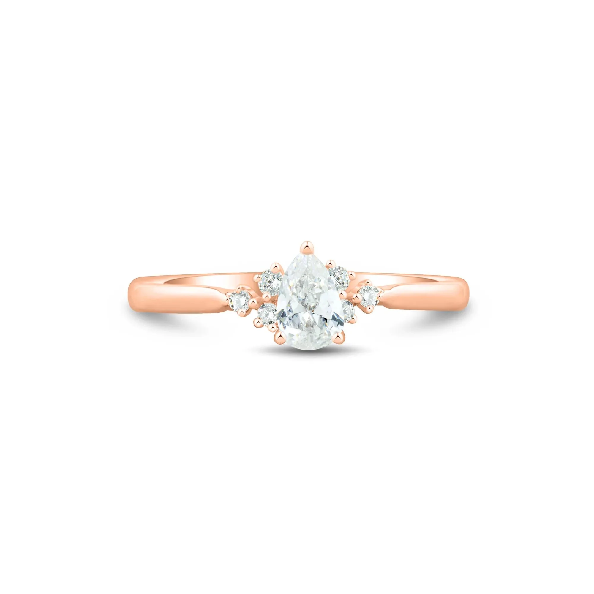 3/8 CT. Tw. Lab Grown Diamond Promise Ring 10K Rose Gold Size 5.5 1mm