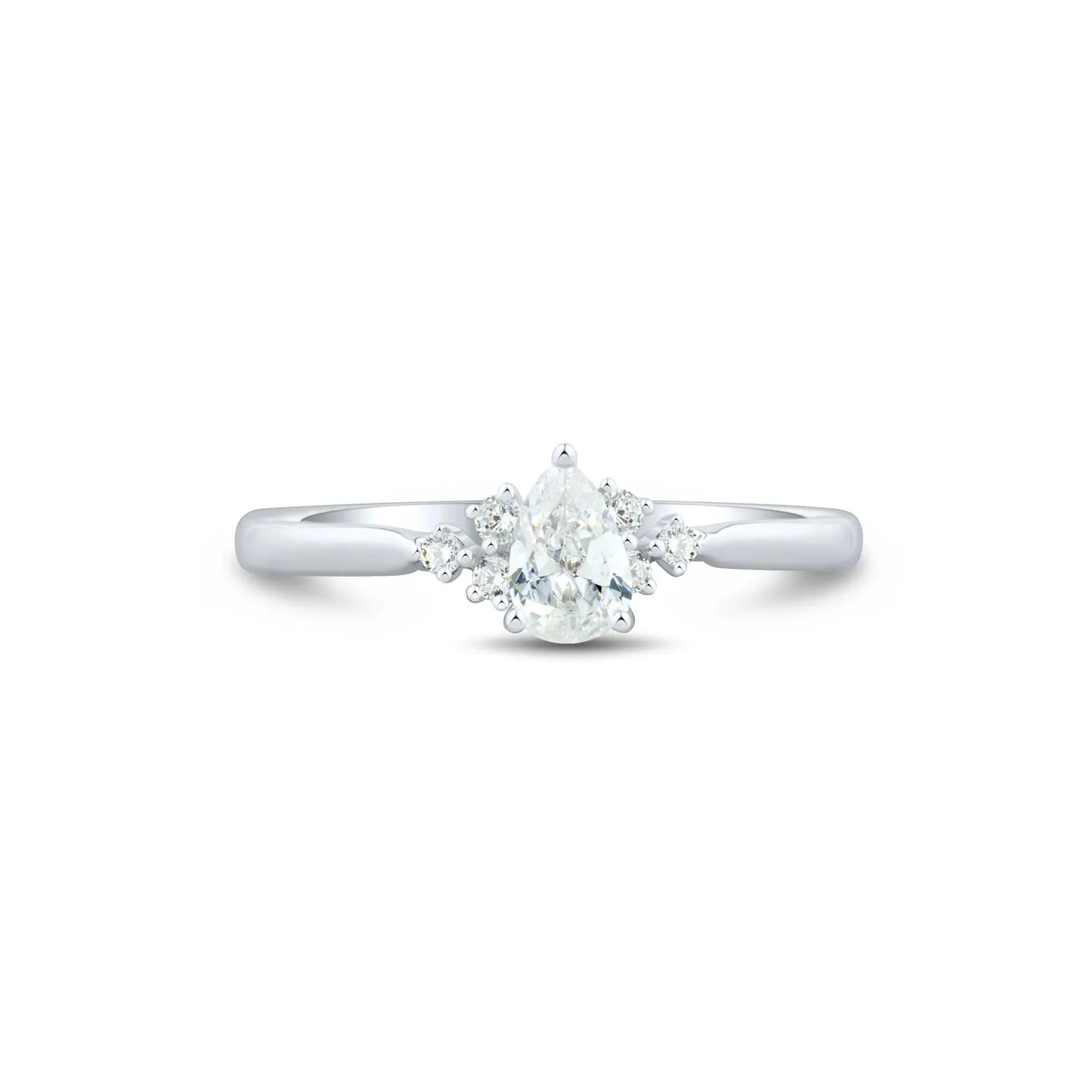 3/8 CT. Tw. Lab Grown Diamond Promise Ring 10K White Gold Size 7.5 1mm