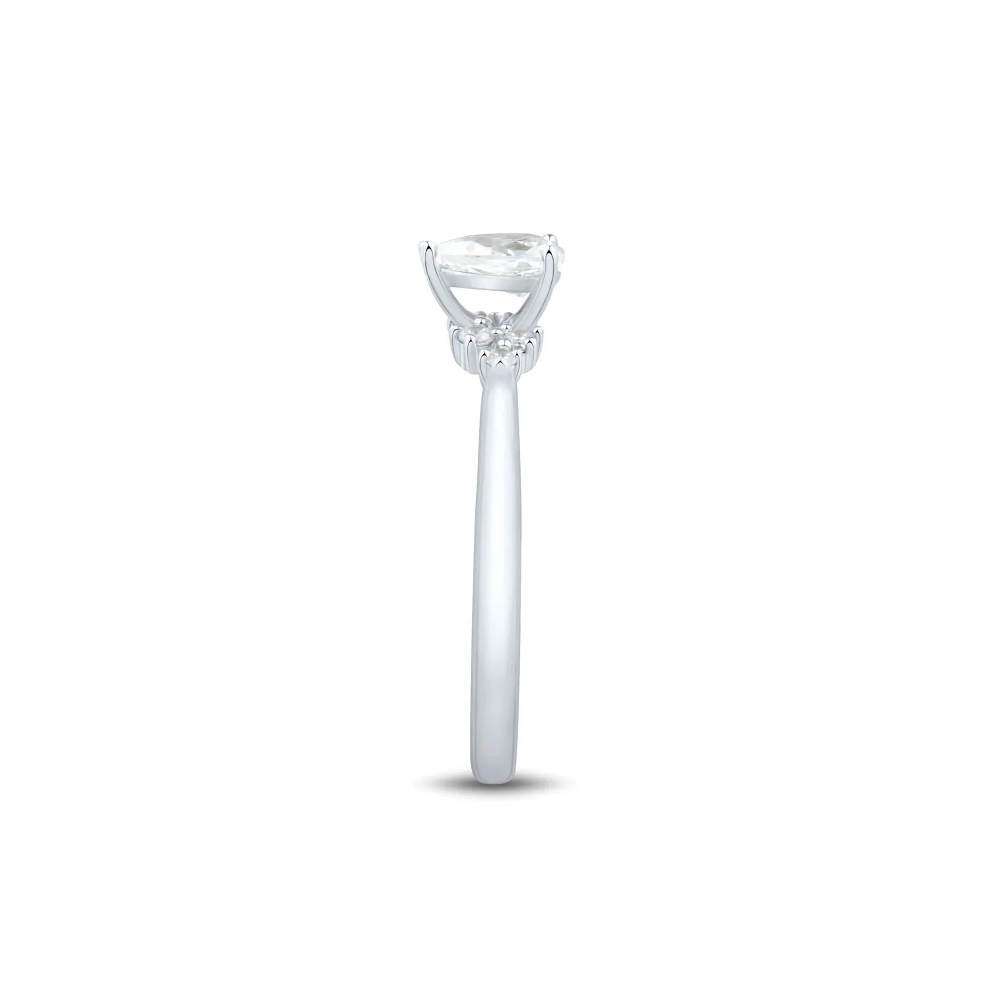 3/8 CT. Tw. Lab Grown Diamond Promise Ring 10K White Gold Size 7.5 1mm - Image 3