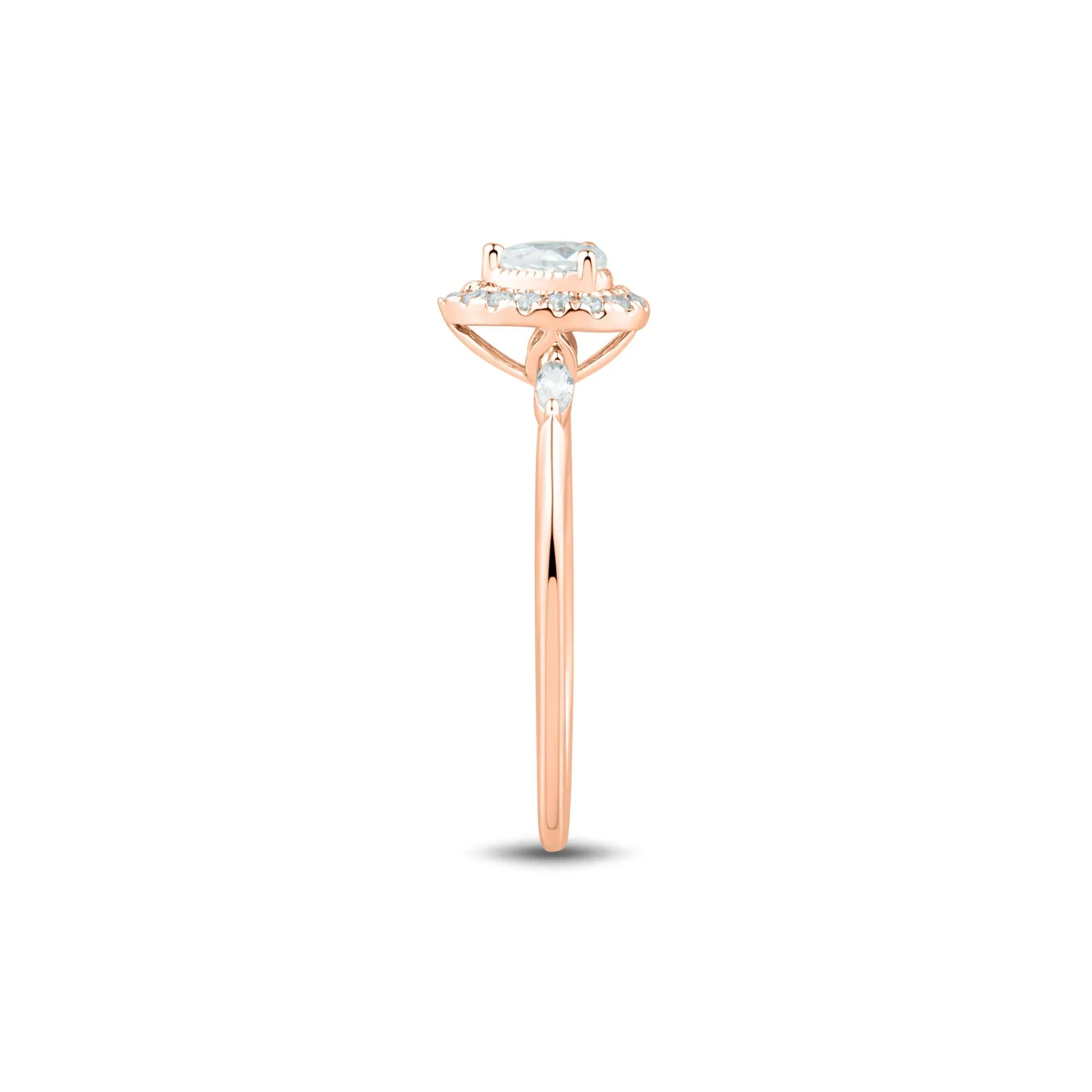 1/3 CT. Tw. Lab Grown Diamond Ring 10K Rose Gold Size 5.5 1mm - Image 3