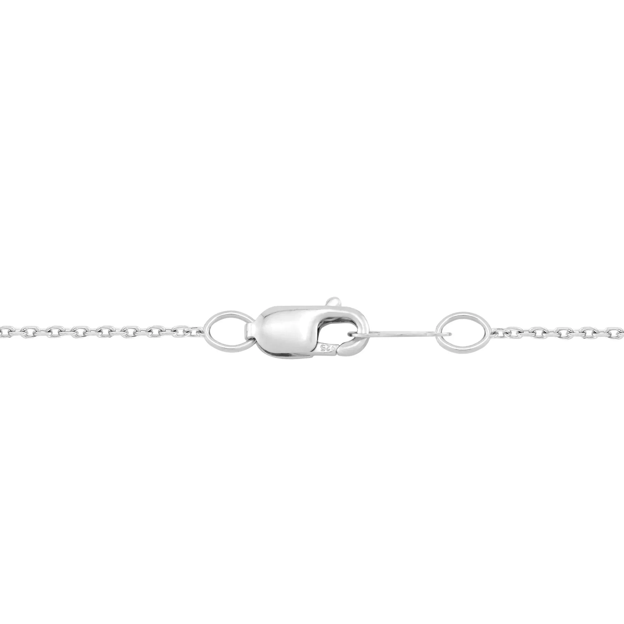 Heart Pendant Necklace with Lab-Created Ruby and Lab-Created White Sapphires .925 Sterling Silver Size 18" - Image 3
