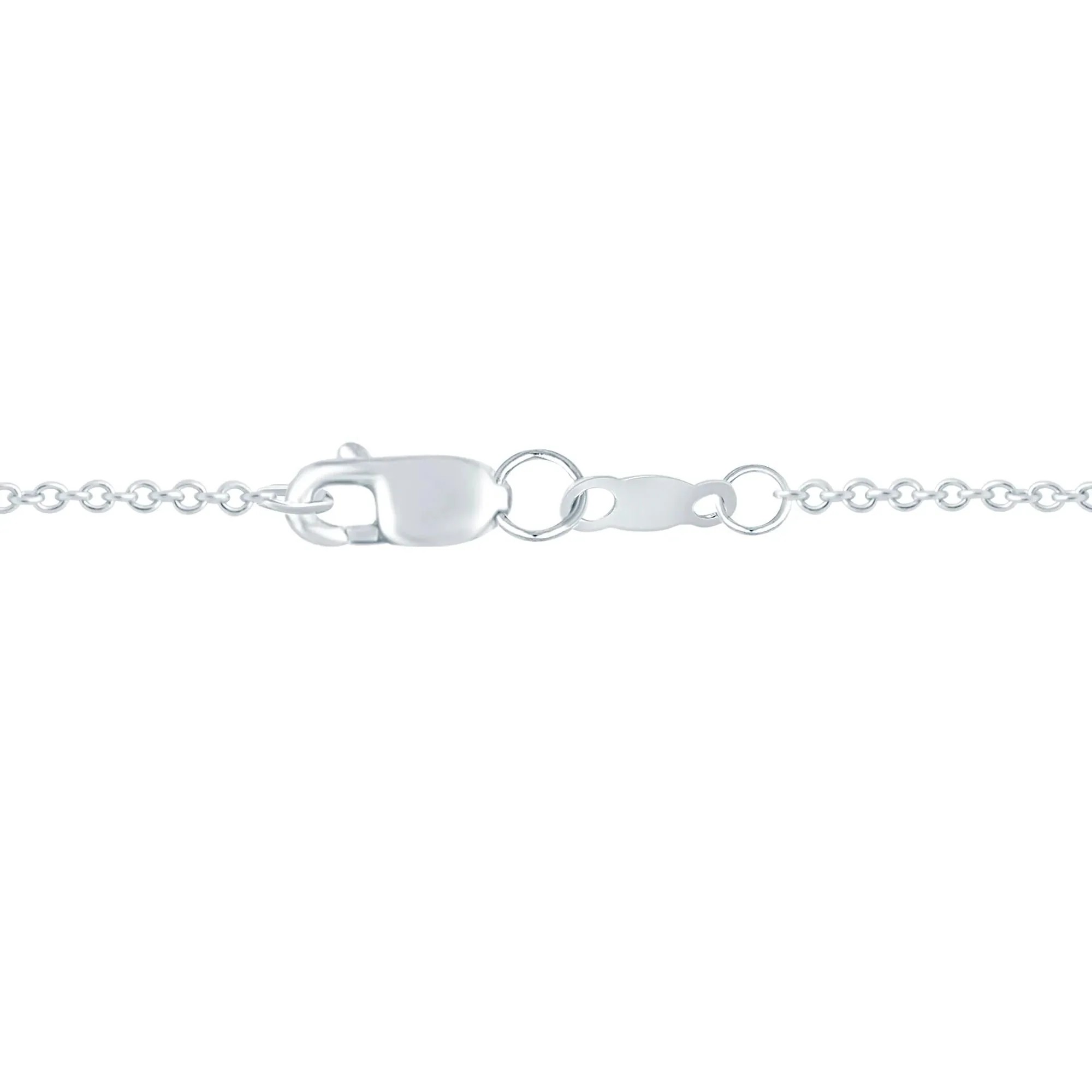 1/7 CT. Tw. Lab Grown Pink and White Diamond Halo Pendant Necklace 14K White Gold Size 17" - Image 3