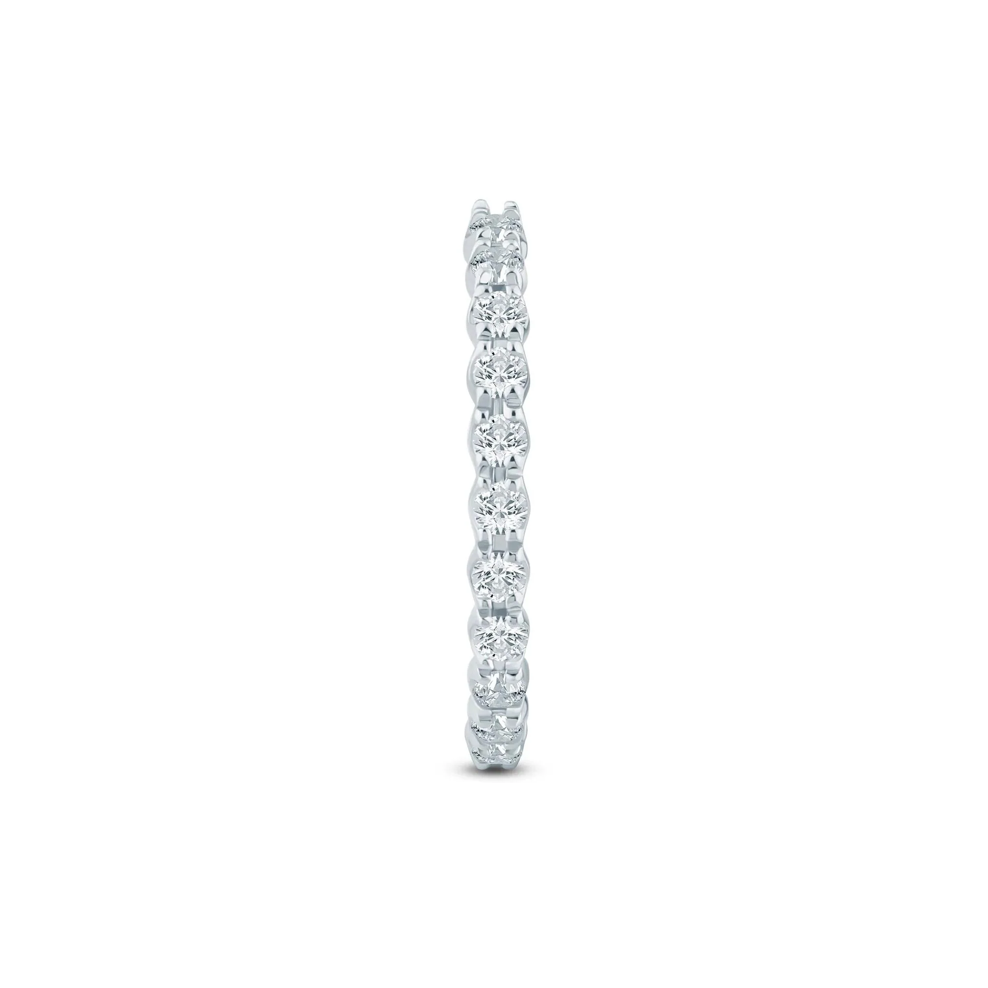 5/8 CT. Tw. Lab Grown Diamond Open Anniversary Band Ring 14K White Gold Round Brilliant Cut Size 7.5 2mm - Image 3