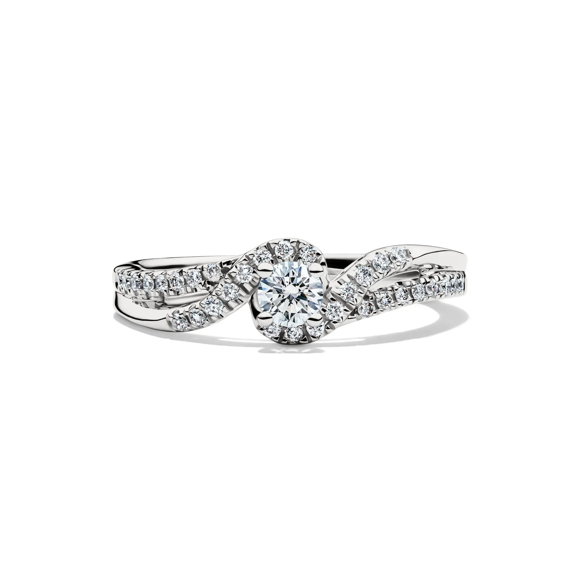 3/8 CT. Tw. Lab Grown Diamond Promise Ring .925 Sterling Silver White Size 7 2mm