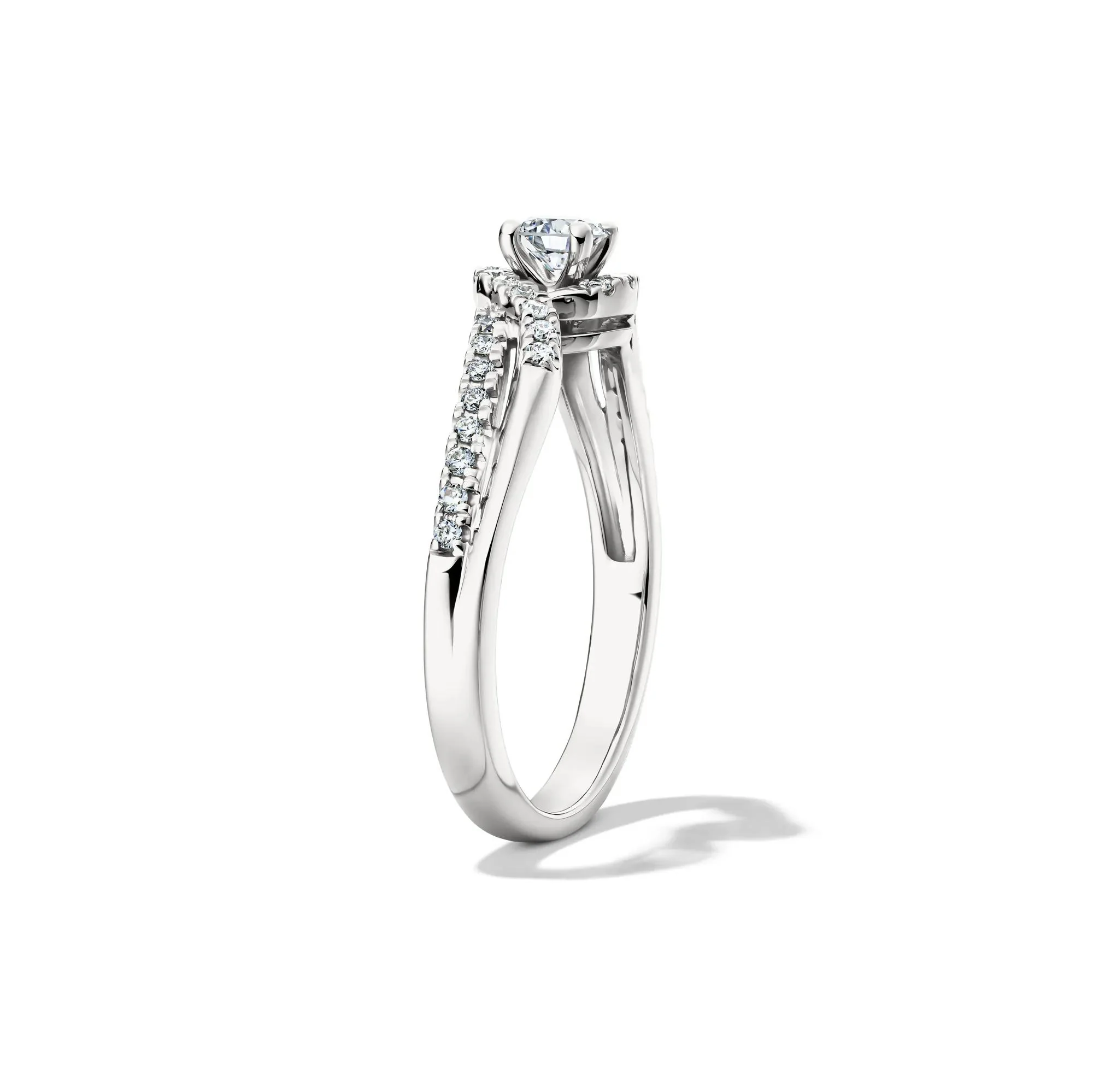 3/8 CT. Tw. Lab Grown Diamond Promise Ring .925 Sterling Silver White Size 7 2mm - Image 2