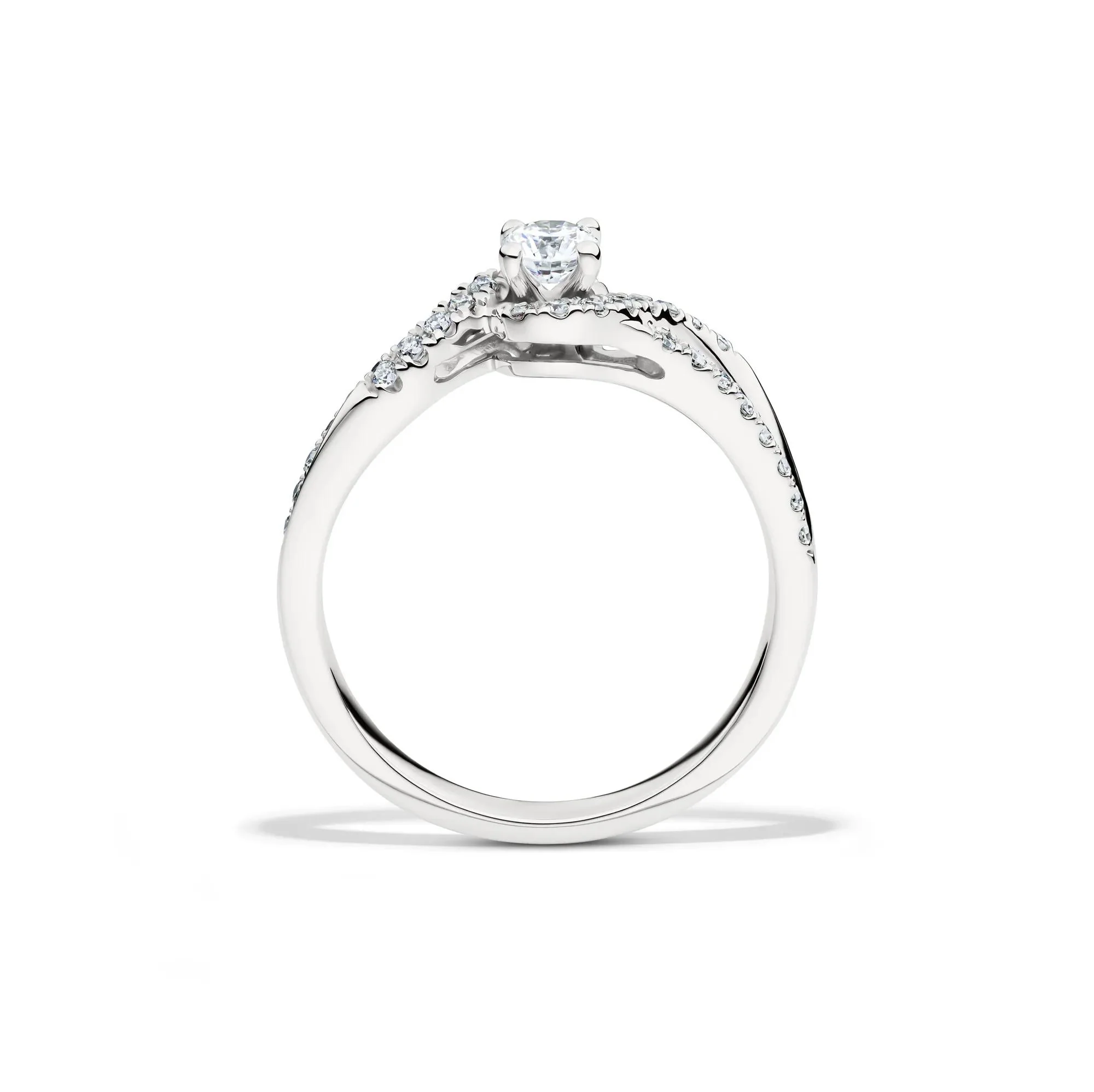 3/8 CT. Tw. Lab Grown Diamond Promise Ring .925 Sterling Silver White Size 7 2mm - Image 3
