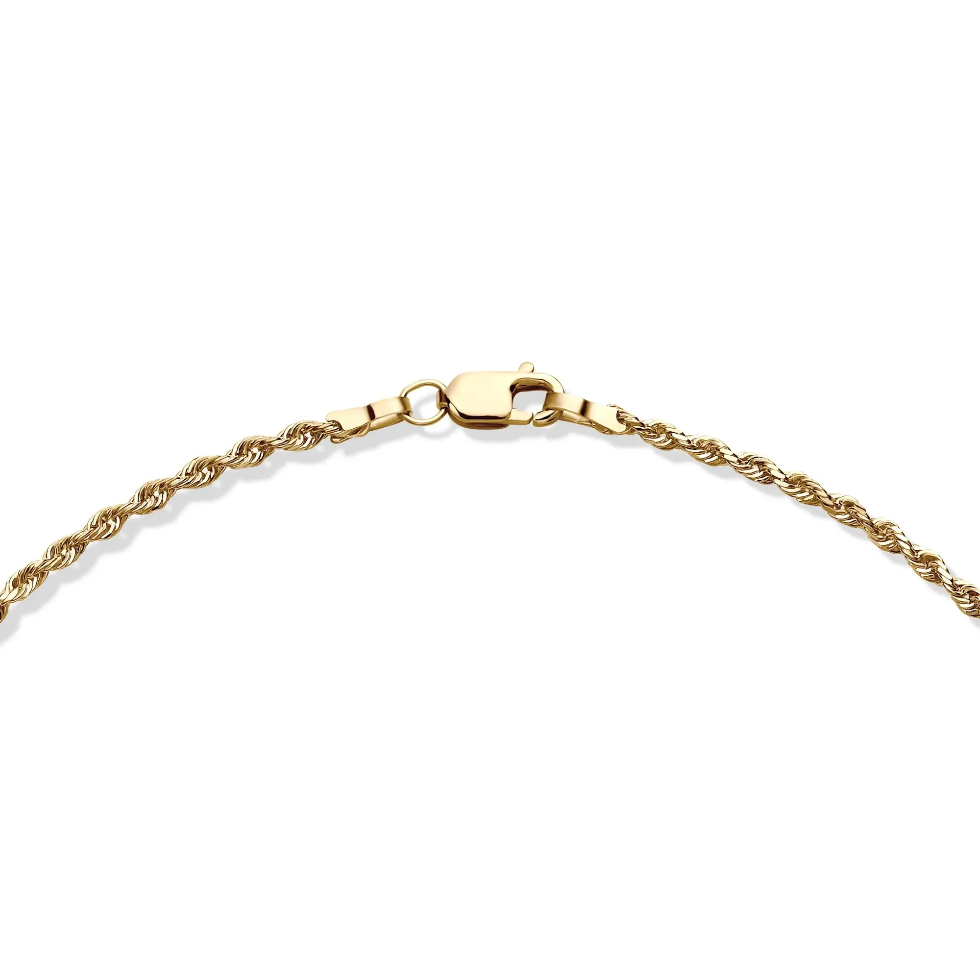 Solid Rope Chain 14K Yellow Gold Necklace Size 22" - Image 3
