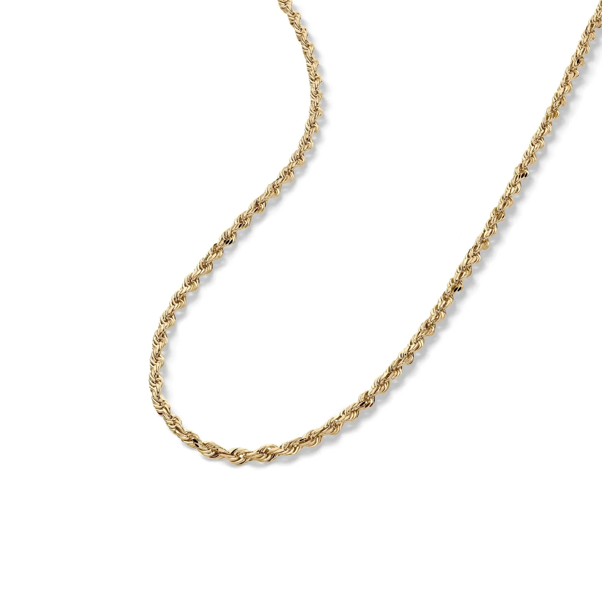 Solid Rope Chain 14K Yellow Gold Necklace Size 22" - Image 4