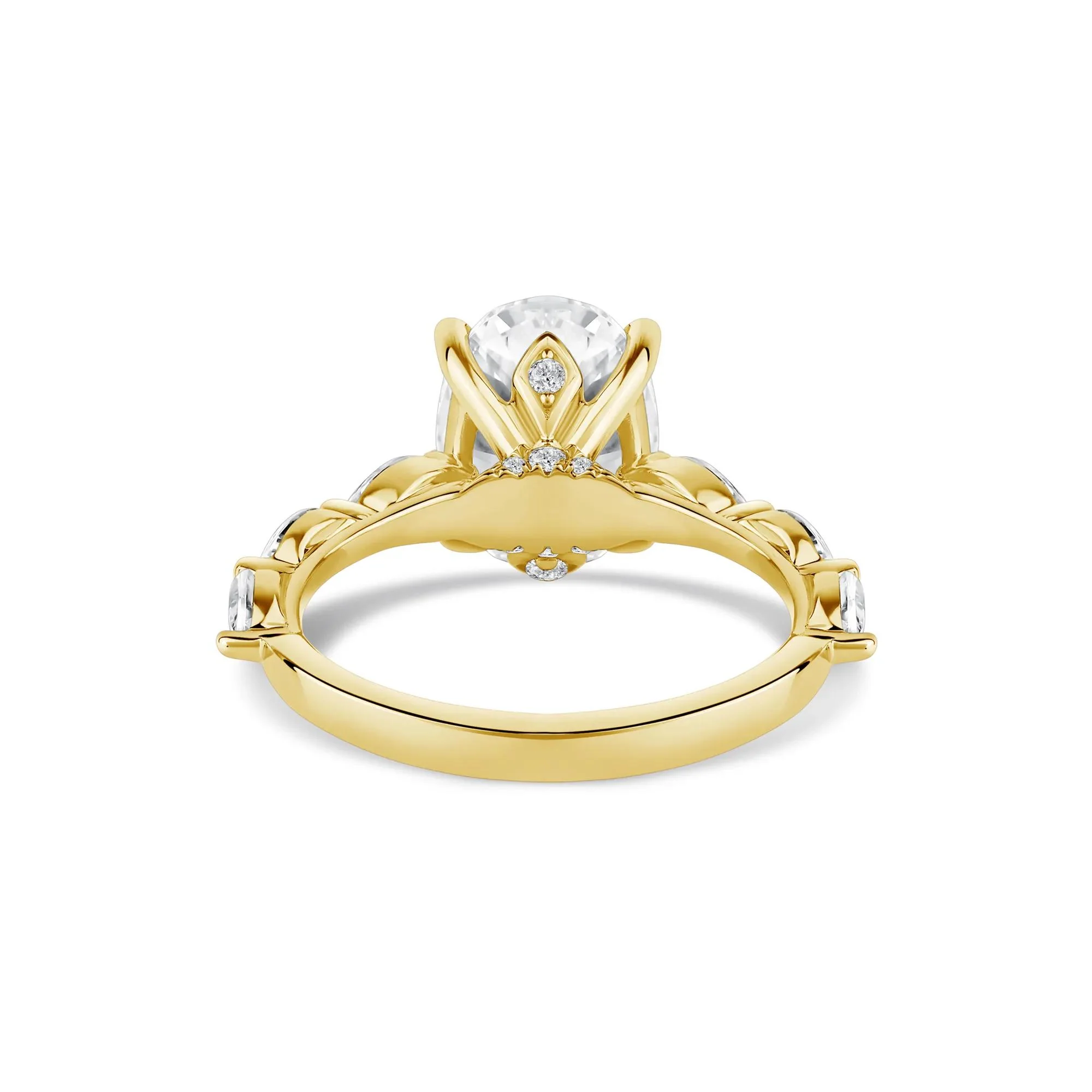 3/4 CT. Tw. Lab Grown Oval Diamond Engagement Ring 14K Yellow Gold Size 6.5 2mm - Image 4