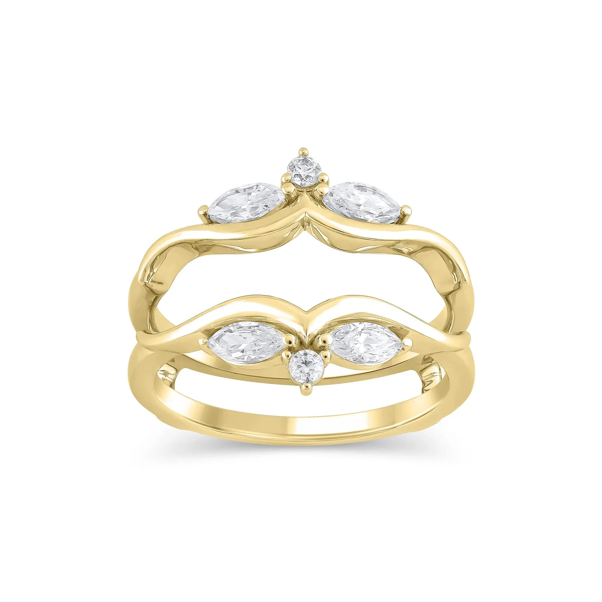 5/8 CT. Tw. Lab Grown Diamond Ring Insert 14K Yellow Gold Round Brilliant Cut Size 8